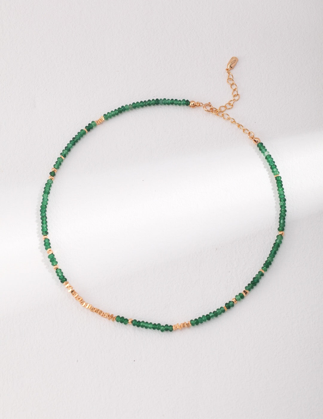 Synthetic Emerald Beaded Necklace