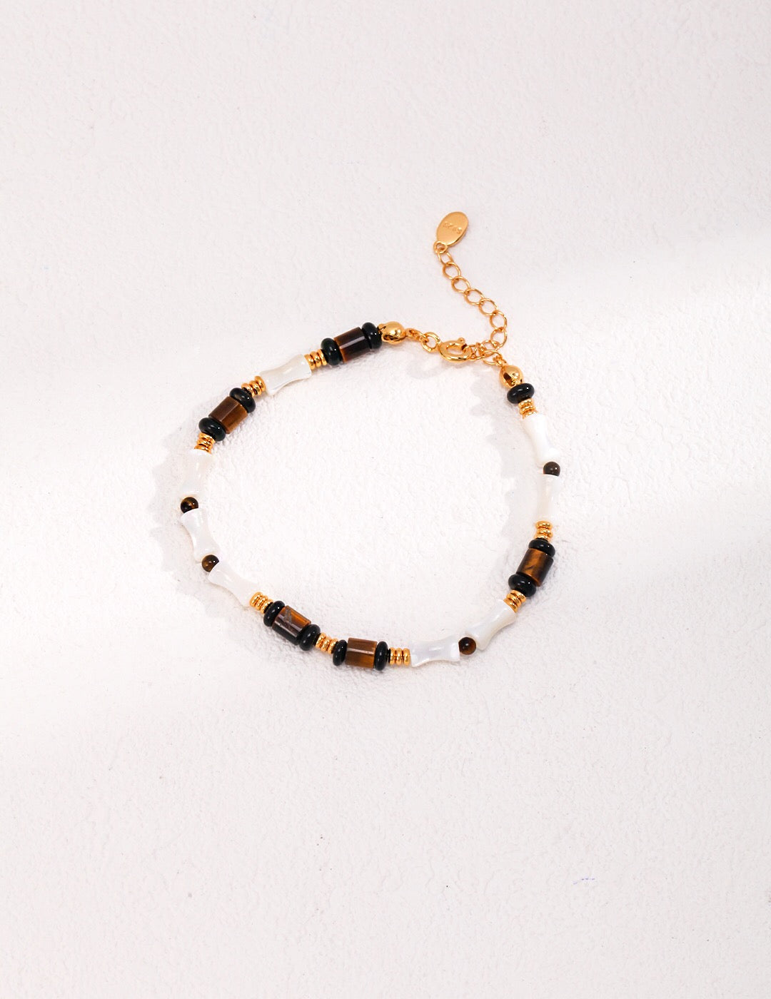 Tiger Eye Stone Mother Shell Bracelet