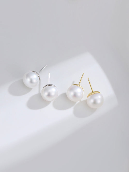 Pure Freshwater Pearl Stud Earrings