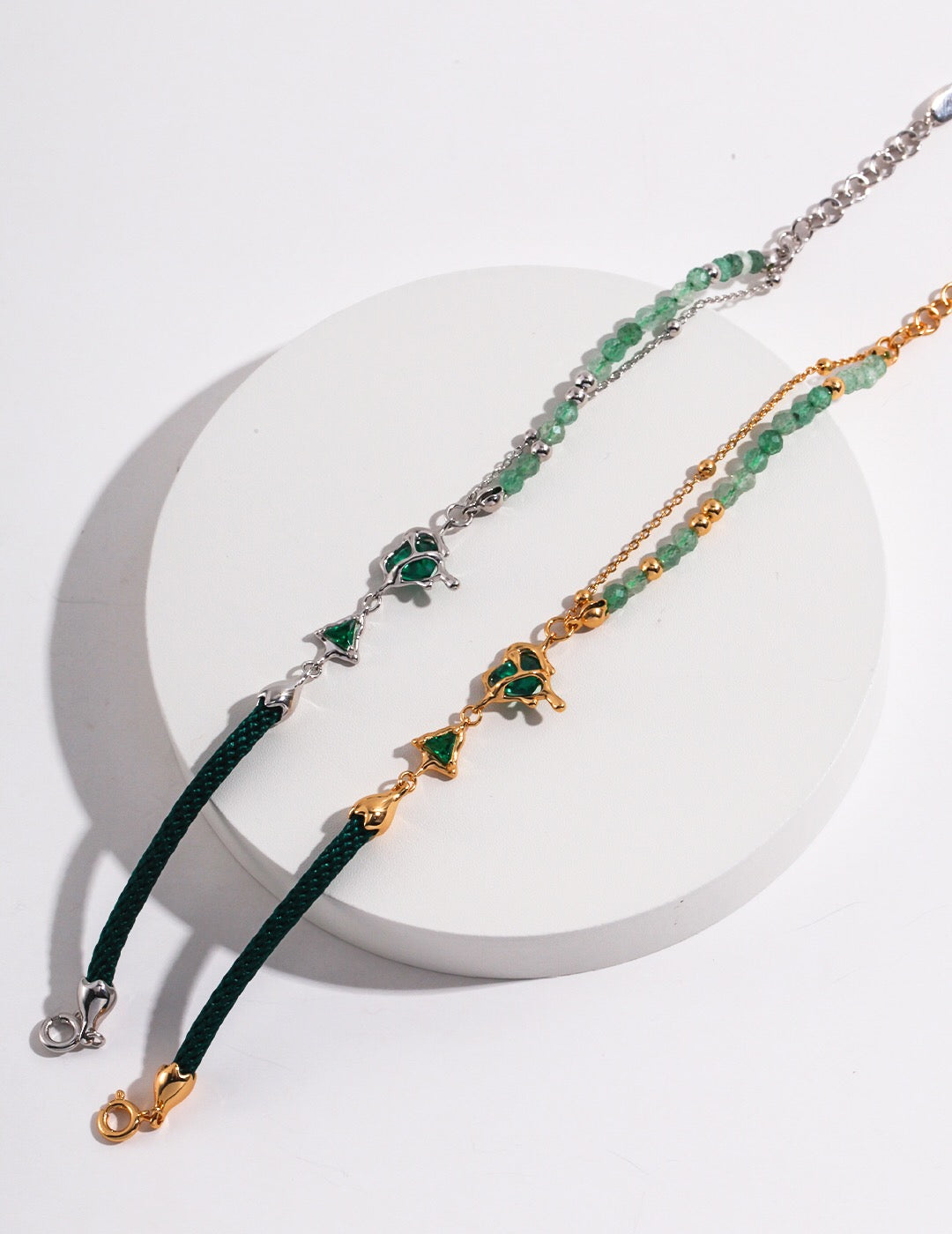 Heart Green Strawberry Crystal Bracelet