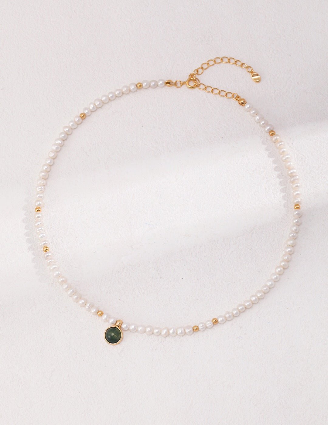 Freshwater Pearls With Aquatic Plant Agate Necklace