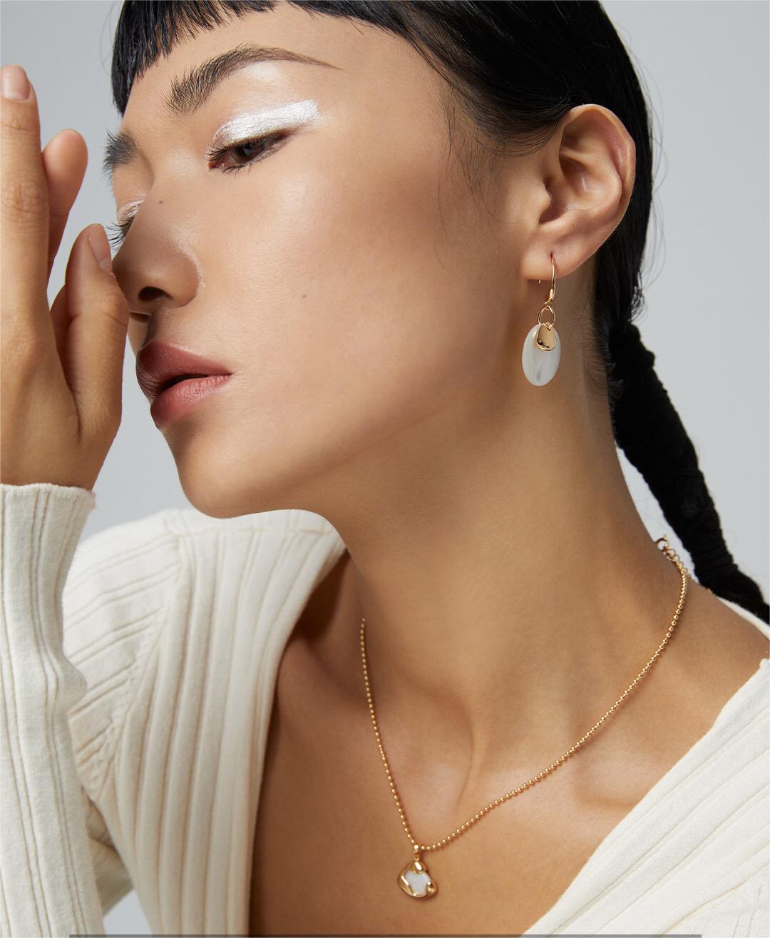 The Ethereal Mother-Of-Pearl Skirt Pendant Necklace