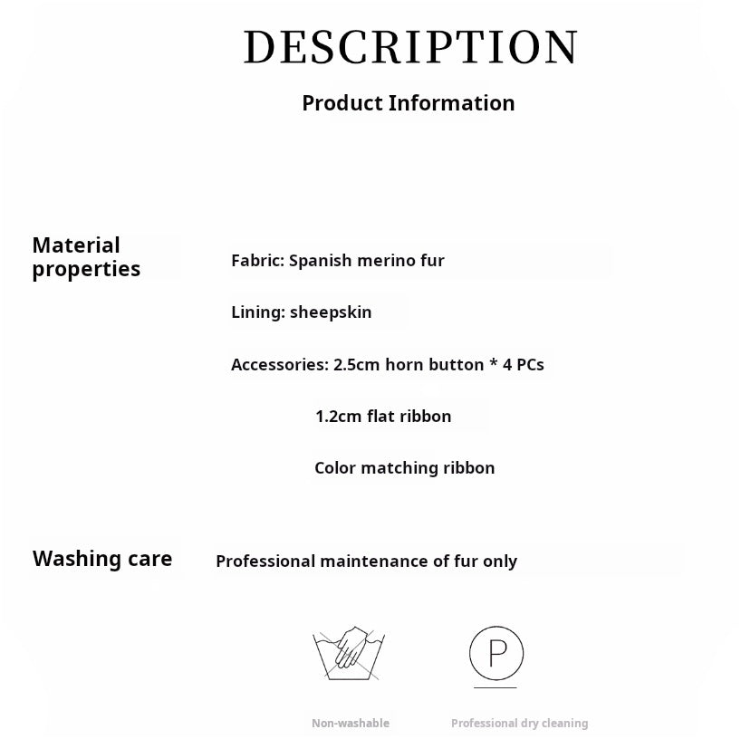 Snowy New Year Merino Sheepskin Lamb Wool Striped Jacket