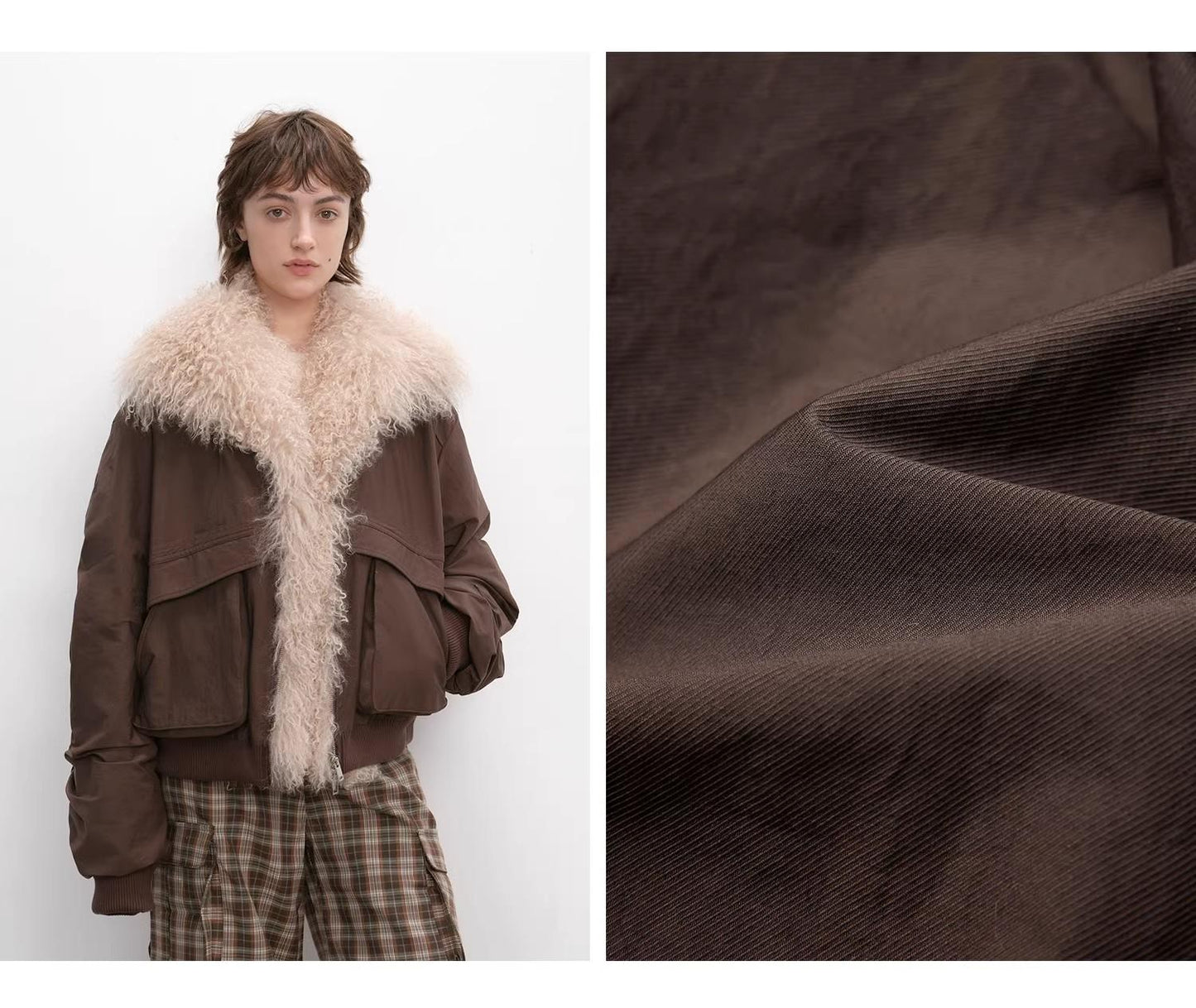 Fireladyfur Women's Waterproof & Warm Down Jacket With a Detachable Silhouette"Winter Is Coming"