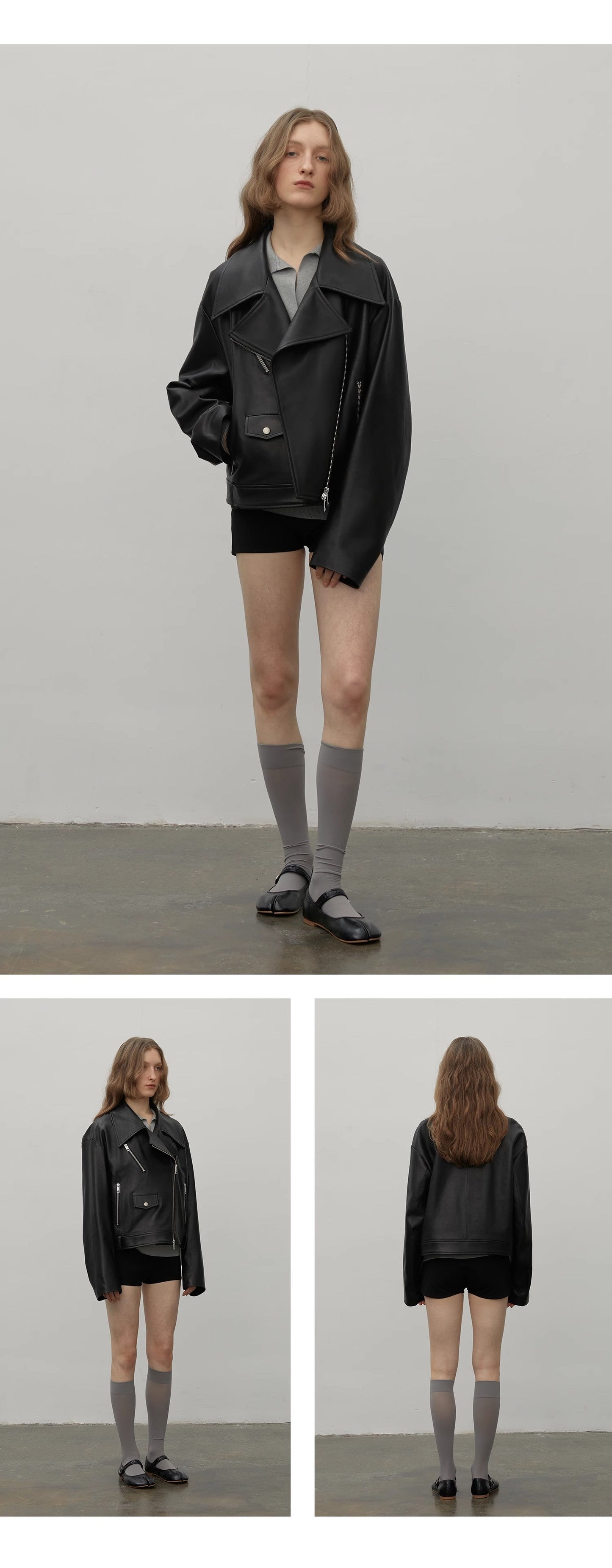 Motorcycle Sheep Leather Jacket Women's Genuine Leather Jacket "Retro Film"