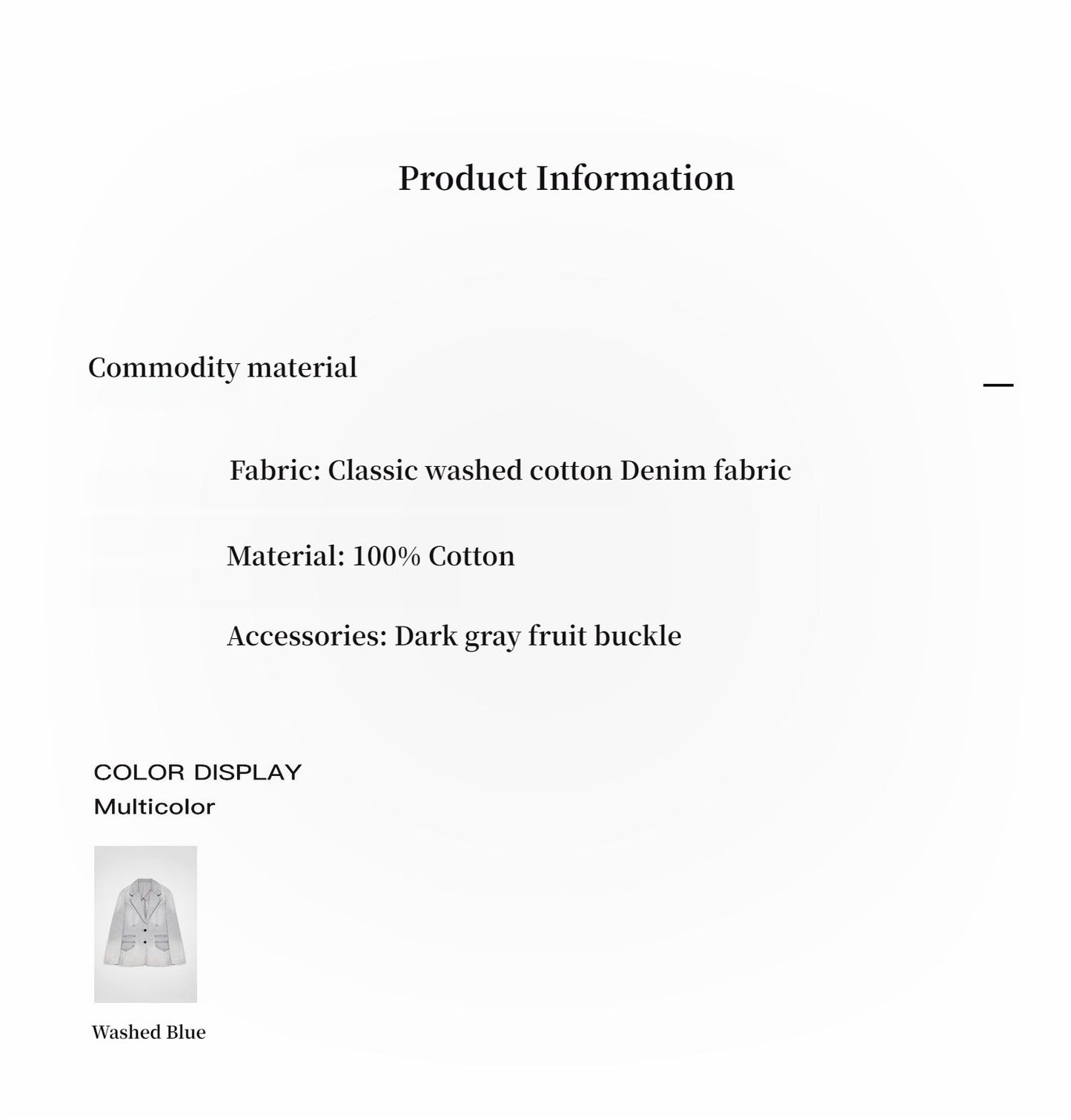 Fireladyfur Loose Fit Denim Jacket“Discover Denim”