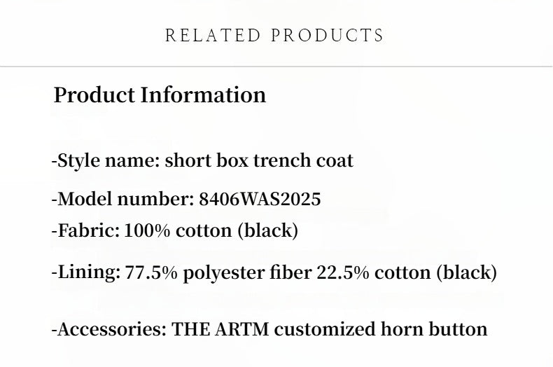 Anti-Wrinkle Waterproof Large Lapel Short Straight Box Windbreaker for Women