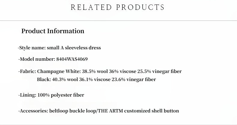 Delicate Imported Acetate Wool Slimming Hollow Neckline A-Line Dress