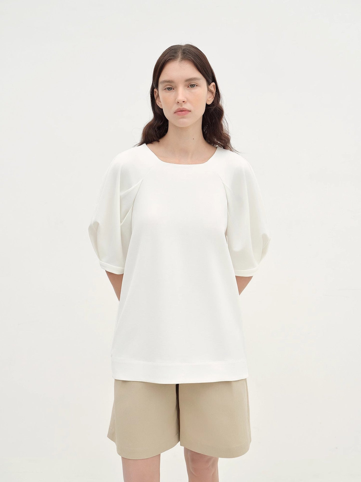Puff Sleeve Straight Short Sleeve