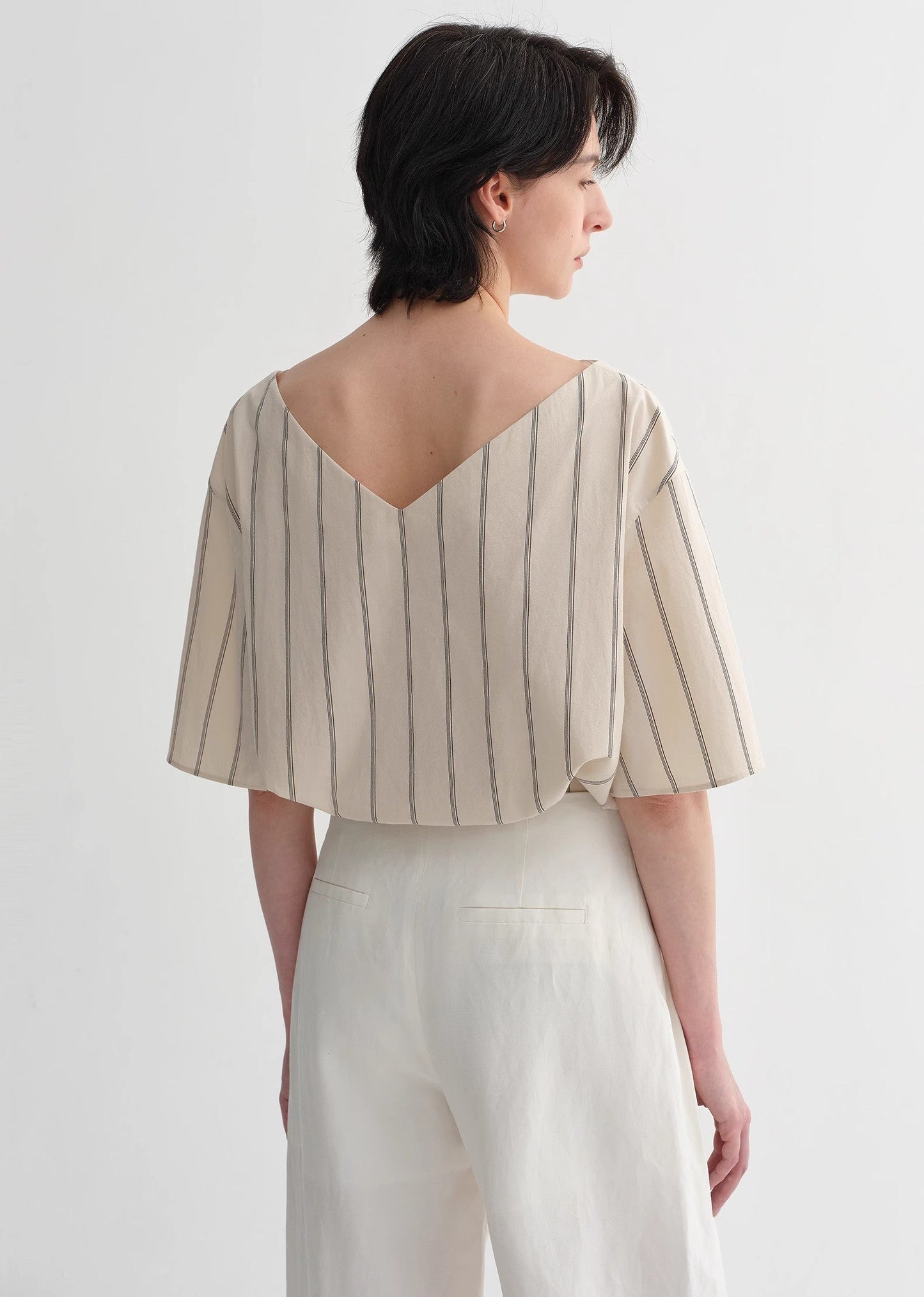 High-Quality, Long-Staple Cotton, Short-Sleeved Shirt for Women