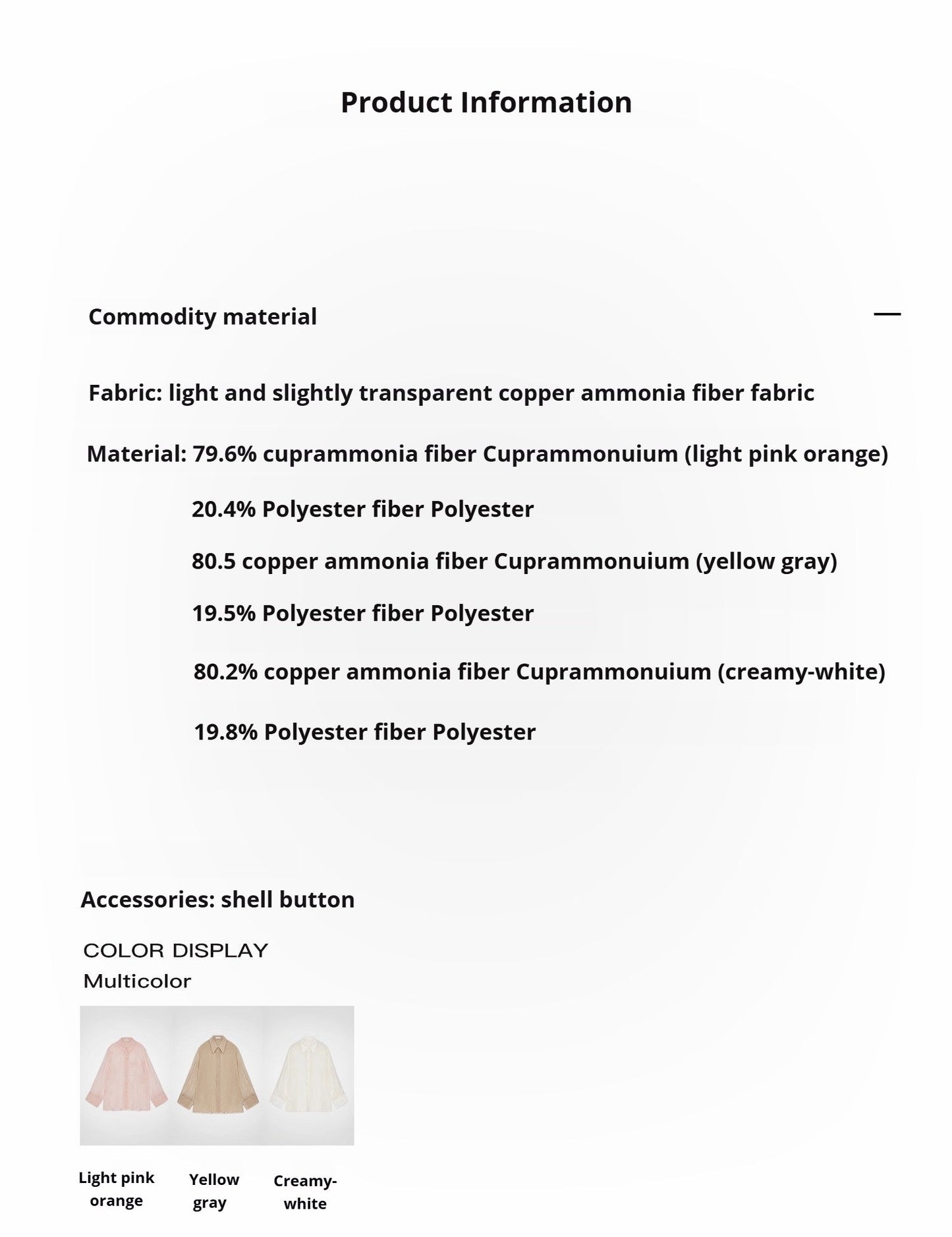 Wave Relaxed Cupro-Amino Sun-Proof Shirt“Hazy Spring”