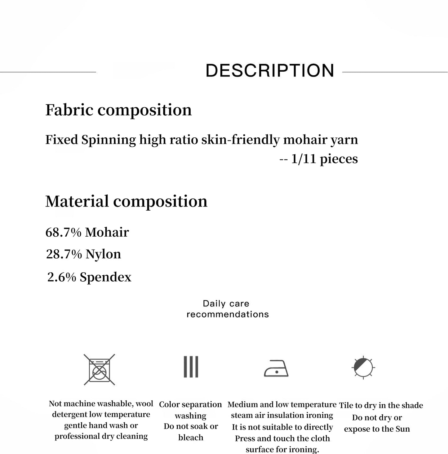 "Relaxation Notes" High-Proportion Mohair Knit Cardigan Women's Loose Short Round Neck Sweater Jacket