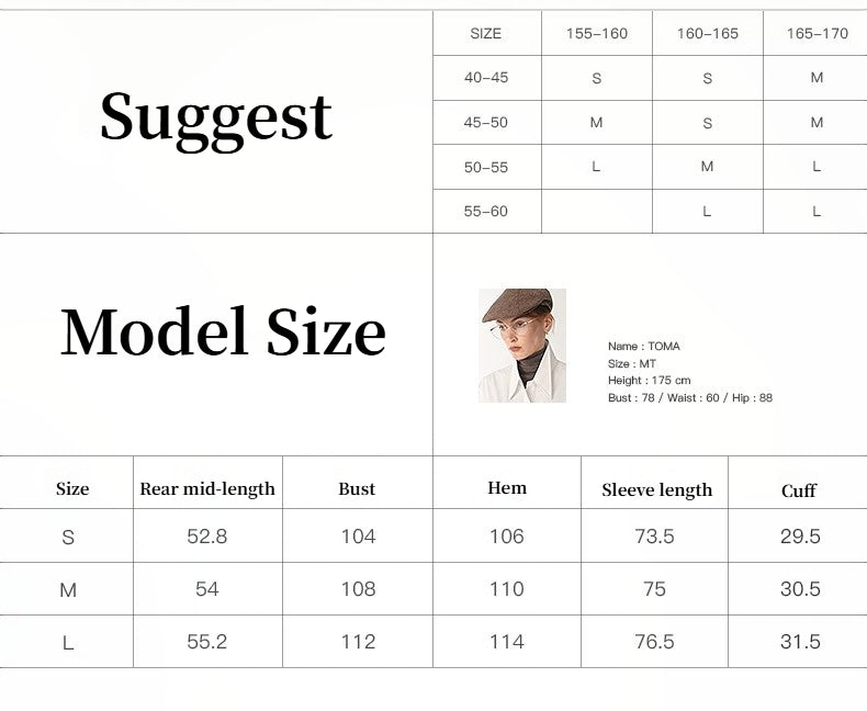 Anti-Wrinkle Waterproof Large Lapel Short Straight Box Windbreaker for Women