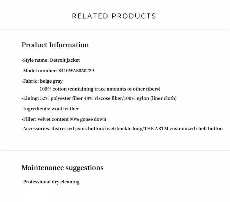 Heavy Cotton Denim Detachable Fur Collar Goose Down Detroit Jacket for Women