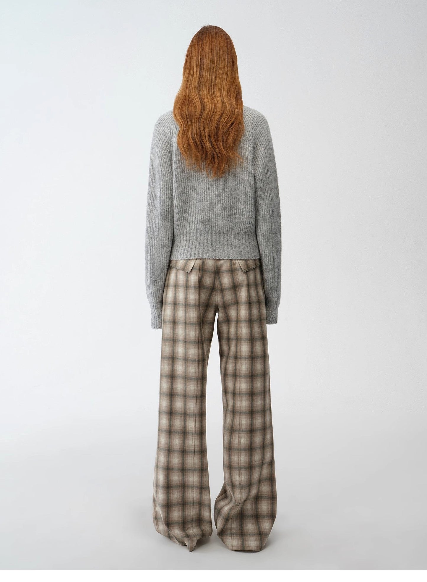 "Hokkaido Weaving Love" Wool Blend Crew Neck Cardigan Top