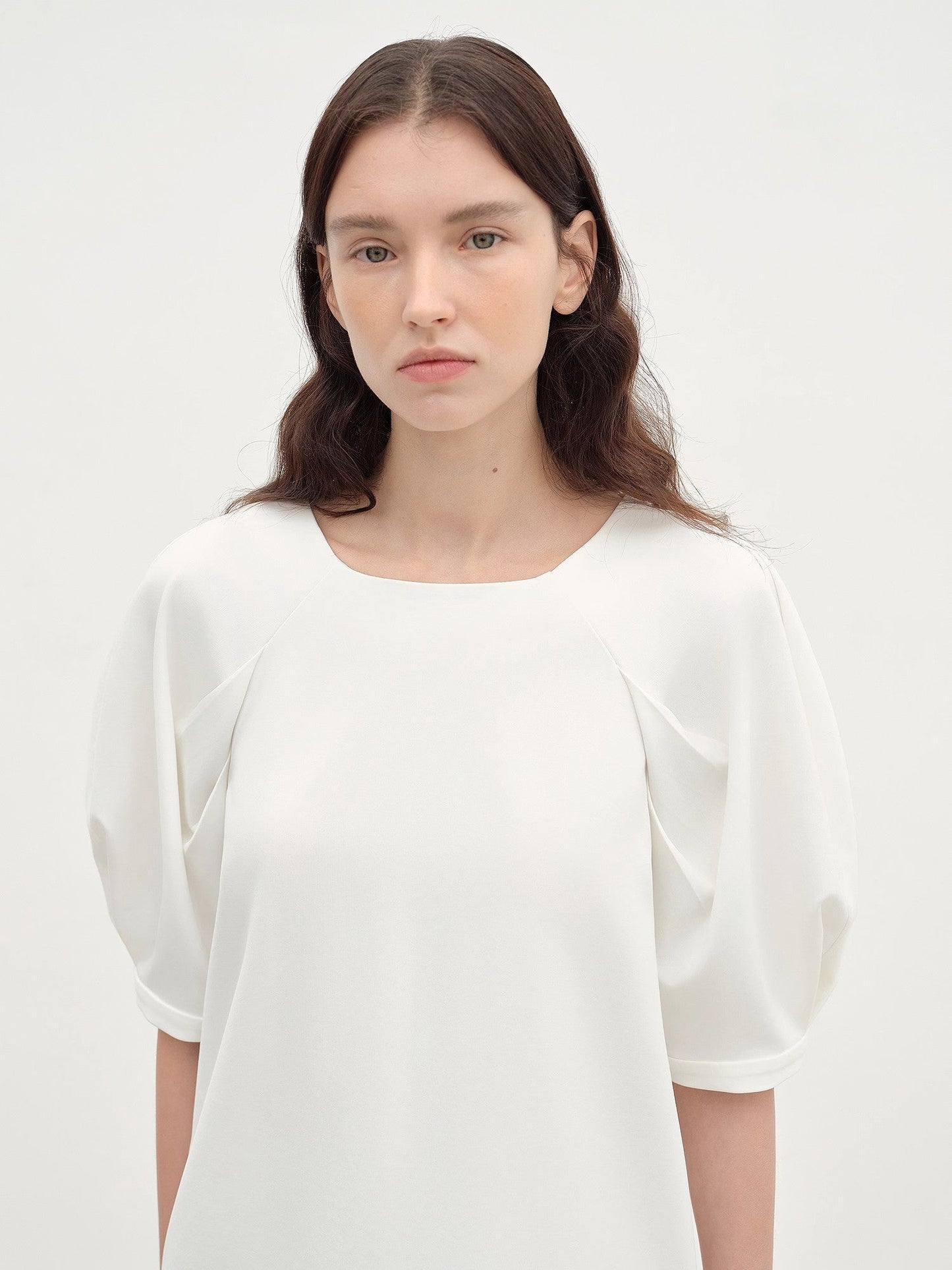 Puff Sleeve Straight Short Sleeve