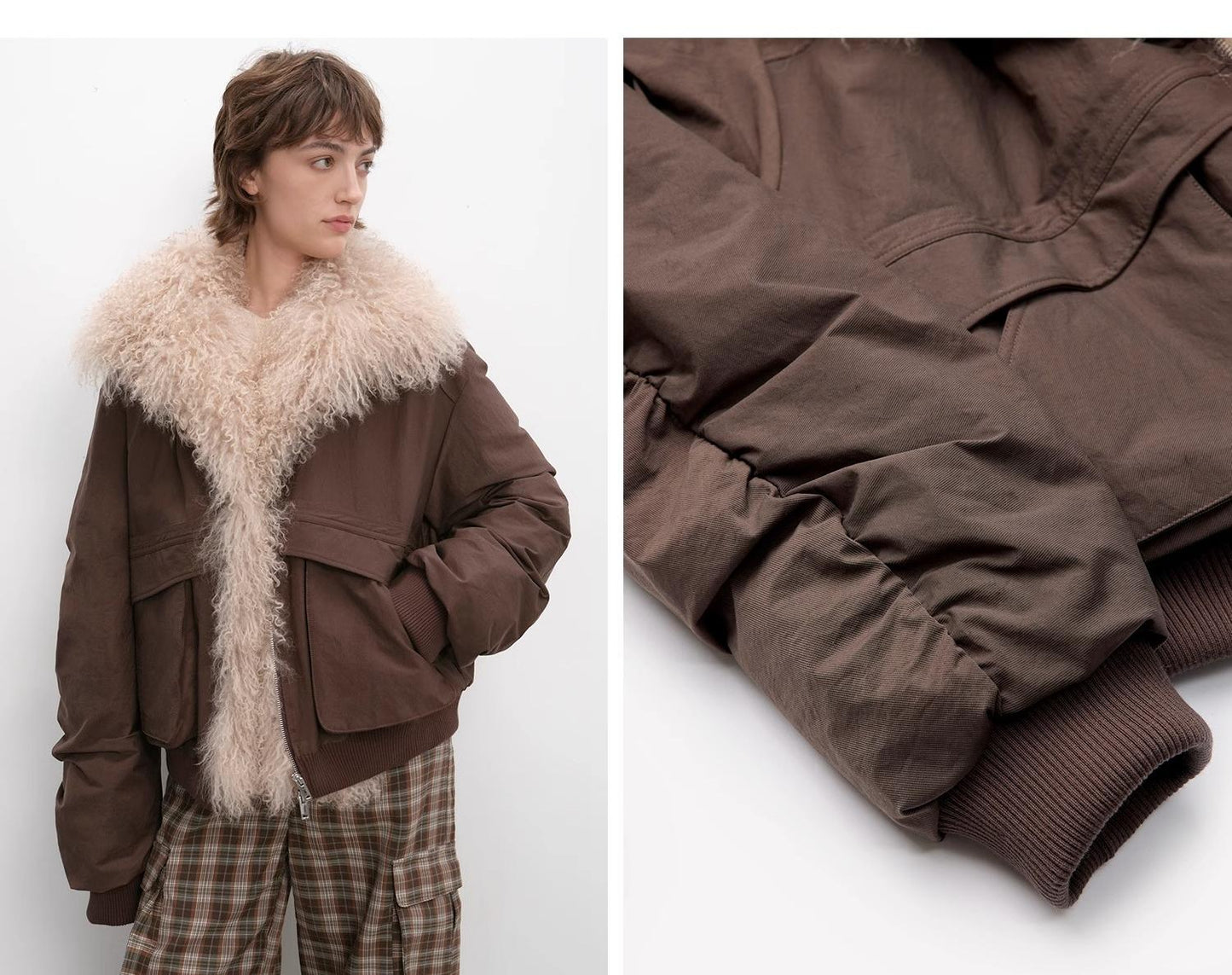 Fireladyfur Women's Waterproof & Warm Down Jacket With a Detachable Silhouette"Winter Is Coming"