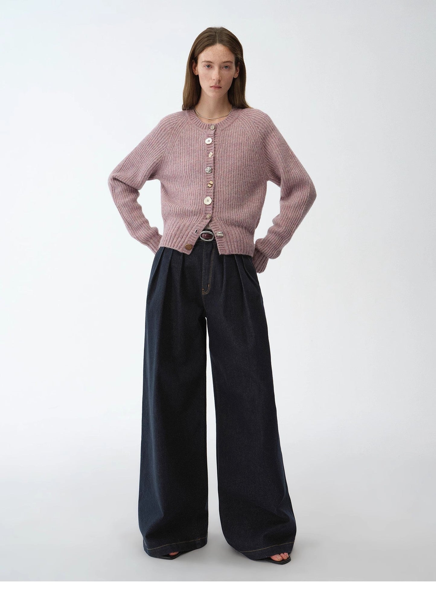 Vintage Handmade Lycra Stretch Jeans Wide Leg Loose Trousers