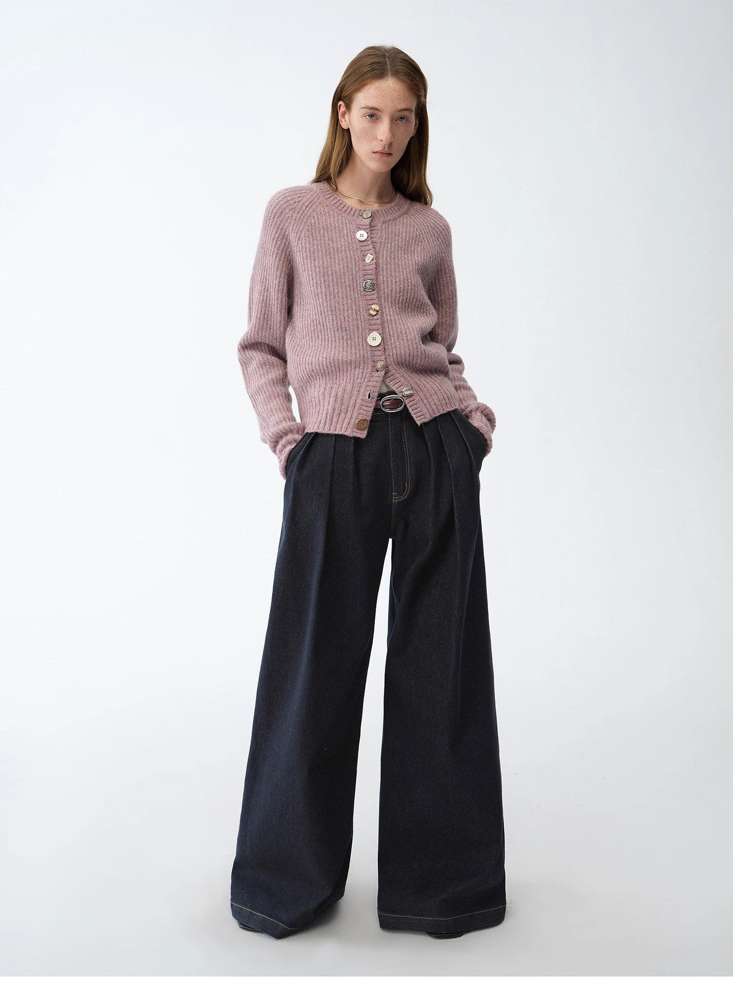 Vintage Handmade Lycra Stretch Jeans Wide Leg Loose Trousers