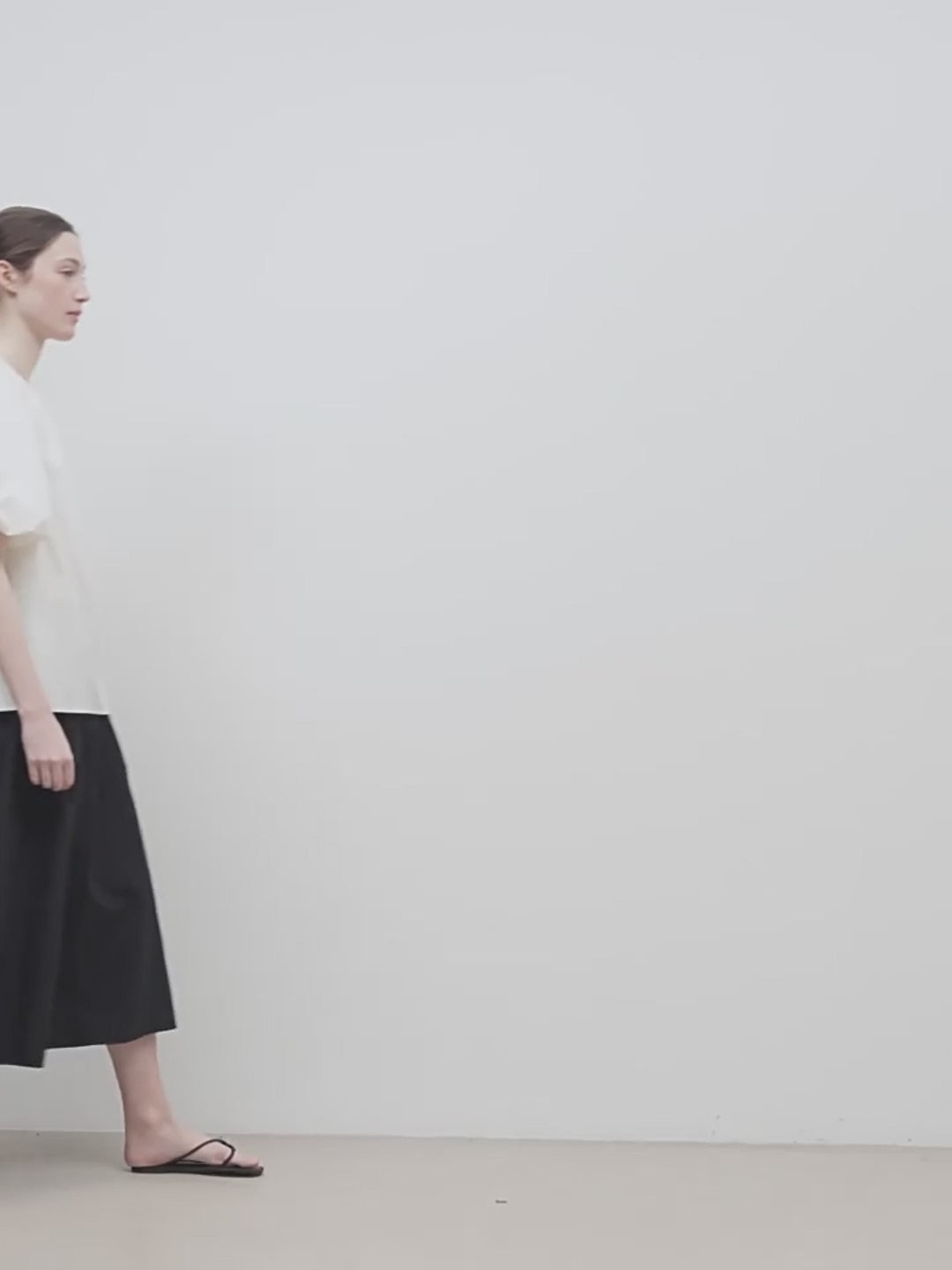 Neckline Pleated Design Round Neck Tie Puff Sleeve Short Sleeve Shirt