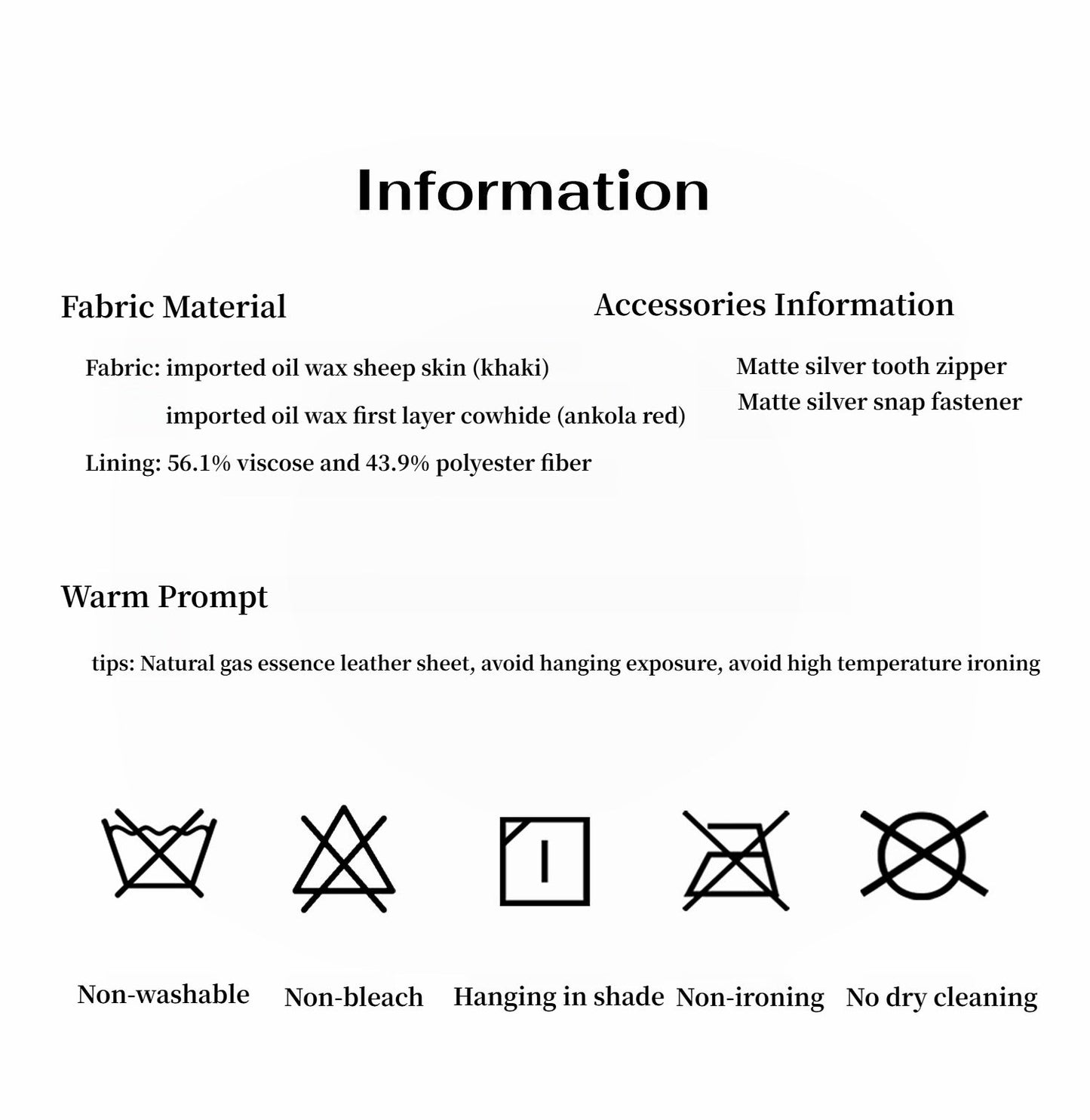 New Zealand Imported Waxed Sheepskin/Cowhide Vintage Motorcycle Leather Jacket