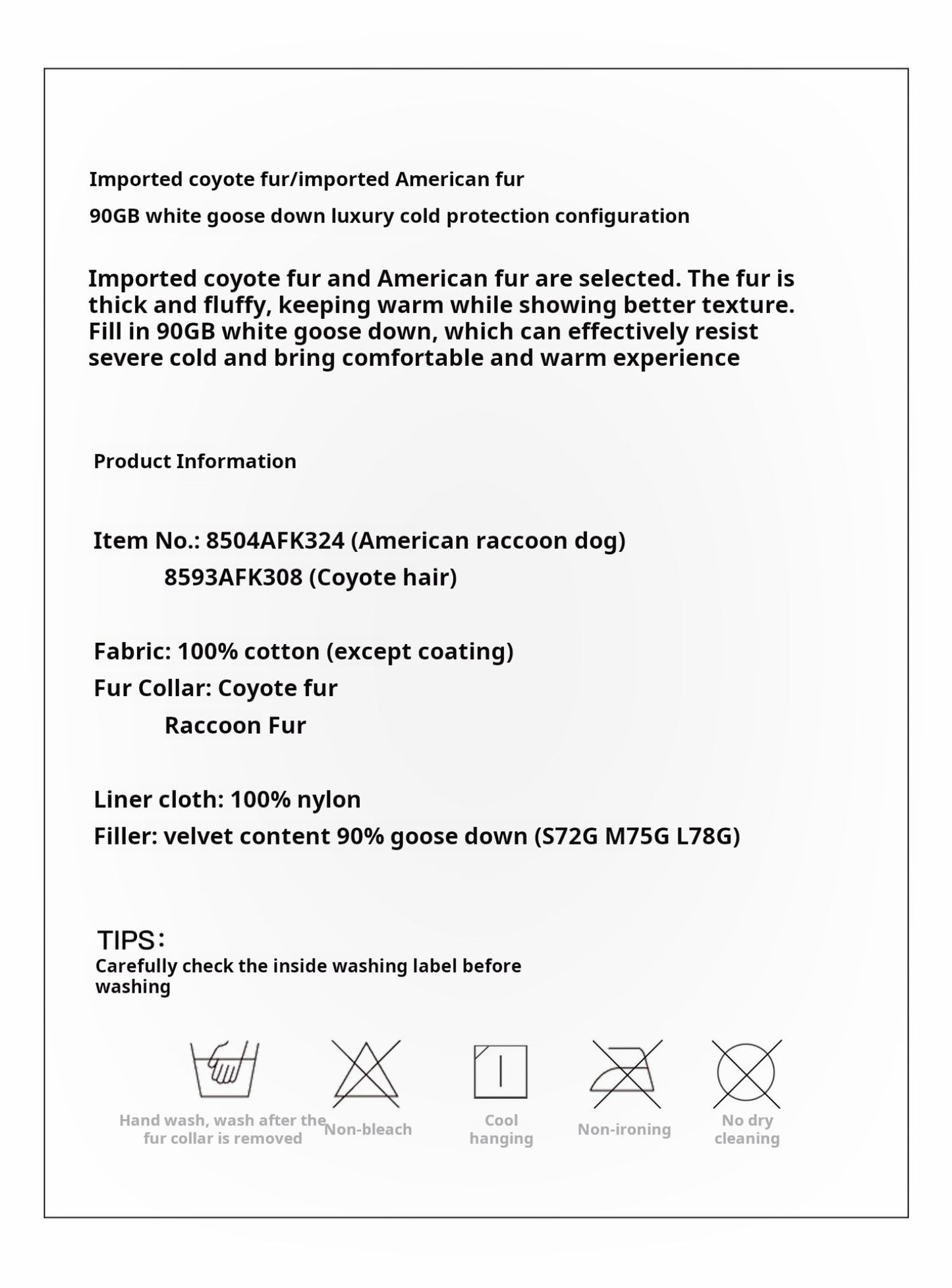 Firelady Fur Women's Down Fur Parka Coyote and Raccoon Fur Collar-“The Long Night Is Coming”