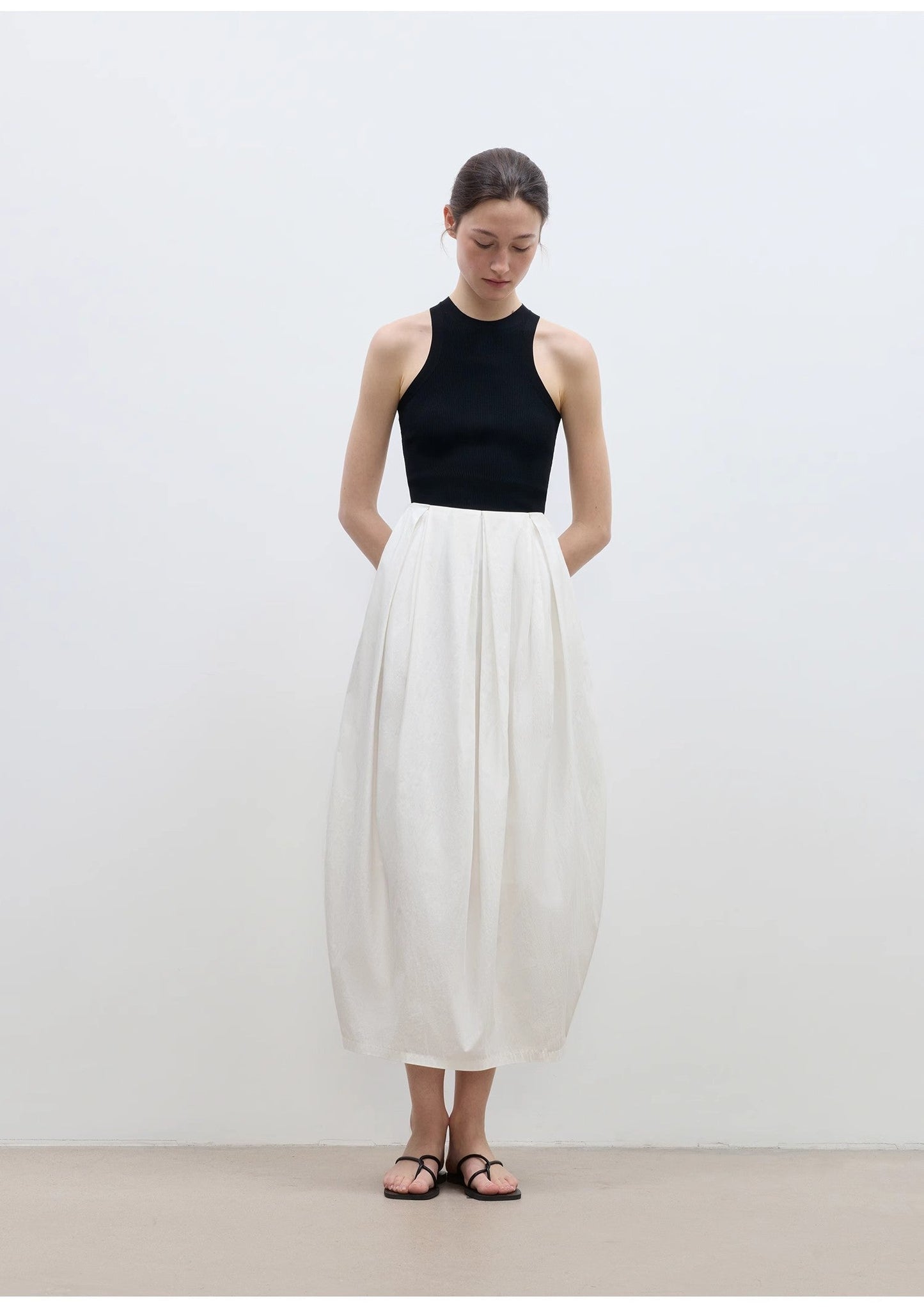 "Peninsula Art" Styling Flower Bud Skirt High Waist Skirt for Women
