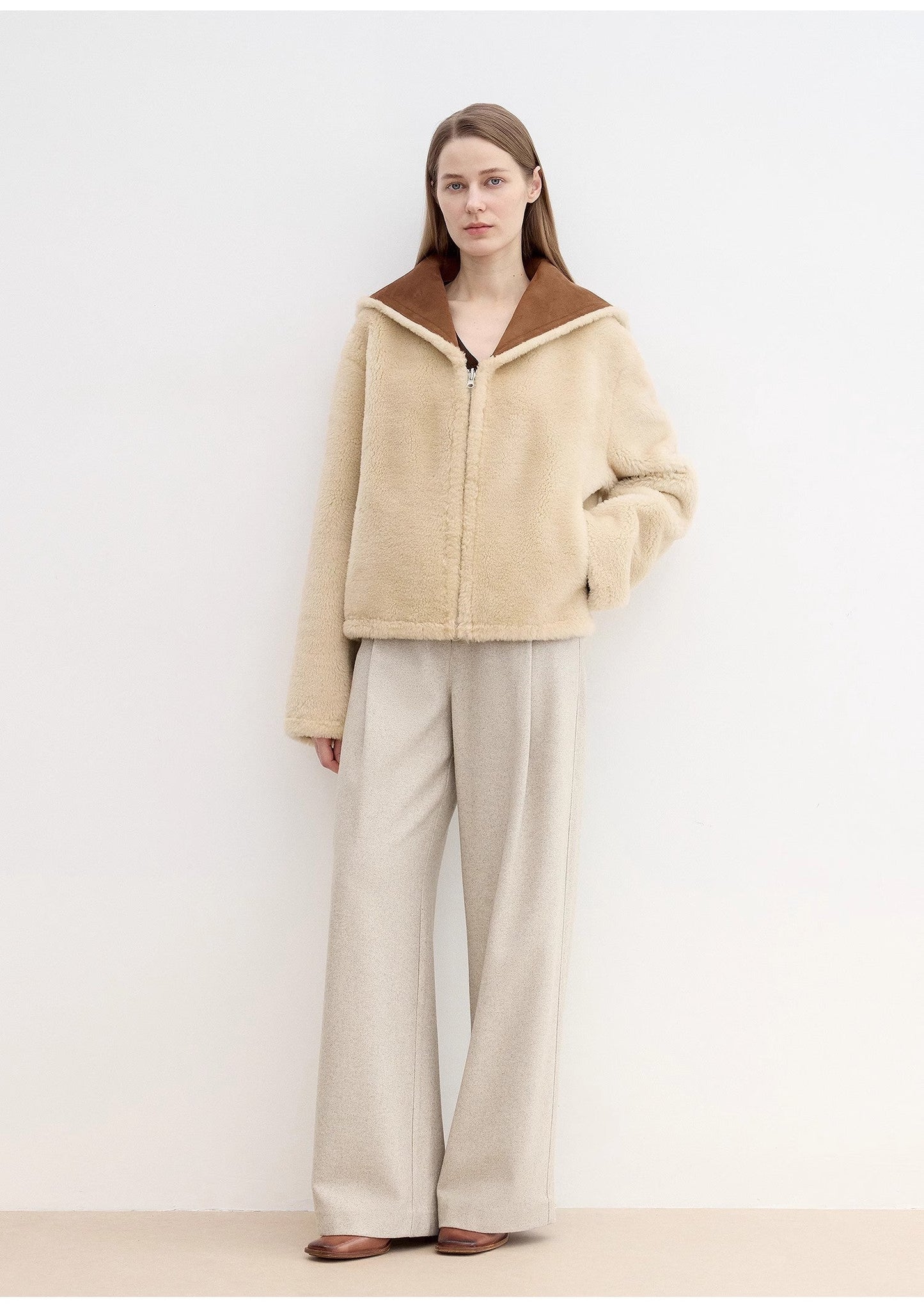 "Leisure Moments" Classic Low-Waisted Loose Casual Straight Pants Exquisite Fashion Sense Casual Pants for Women