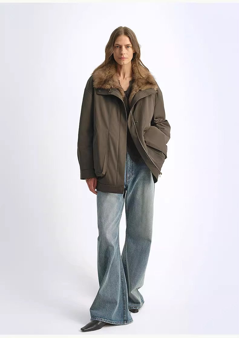 Firelady Fur Women's Parka | Detachable Fox Fur Collar | 90% White Goose Down Fill