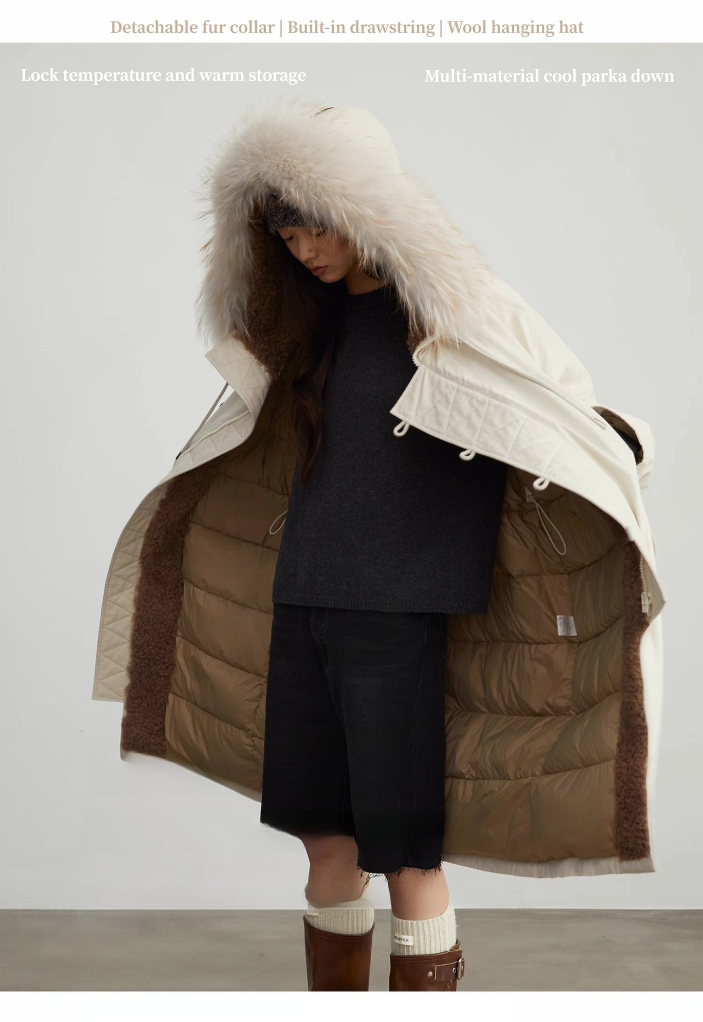 Winter Loose Long Hooded Parka