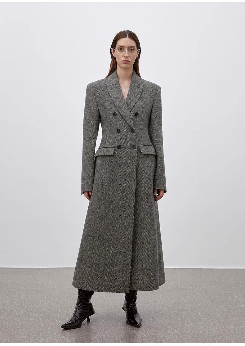 Fireladyfur Women's Fall/Winter Coat | Waist-Defined Suit Collar Style"After the Dawn"
