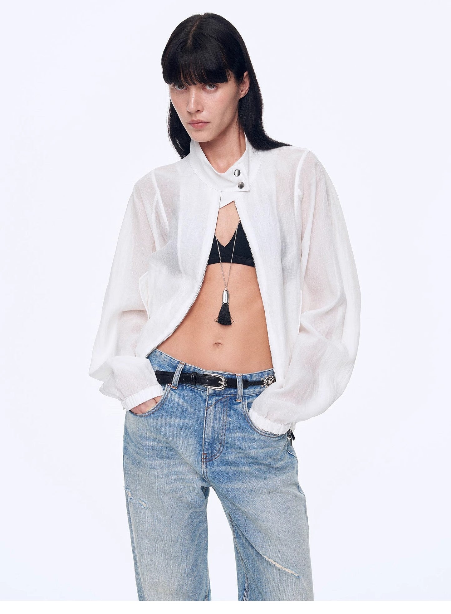 Lightweight Outdoor Half-Stand Collar Raglan Sleeve Jacket