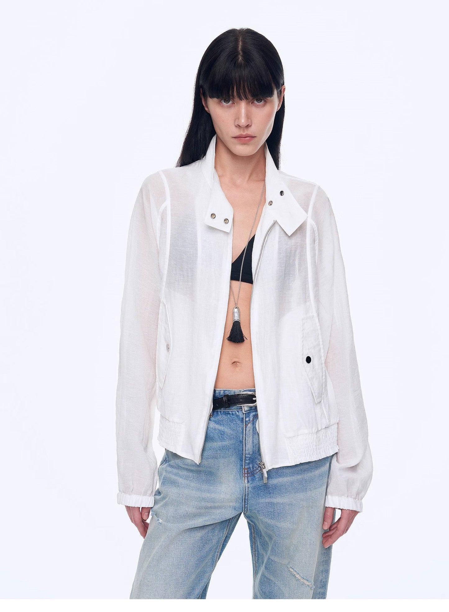 Lightweight Outdoor Half-Stand Collar Raglan Sleeve Jacket