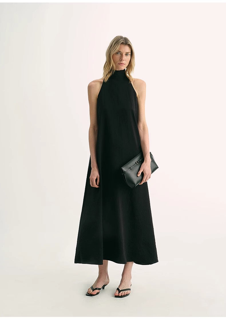 Luxury Mulberry Silk Wrinkle-Resistant Small High Collar A-Line Sleeveless Vest