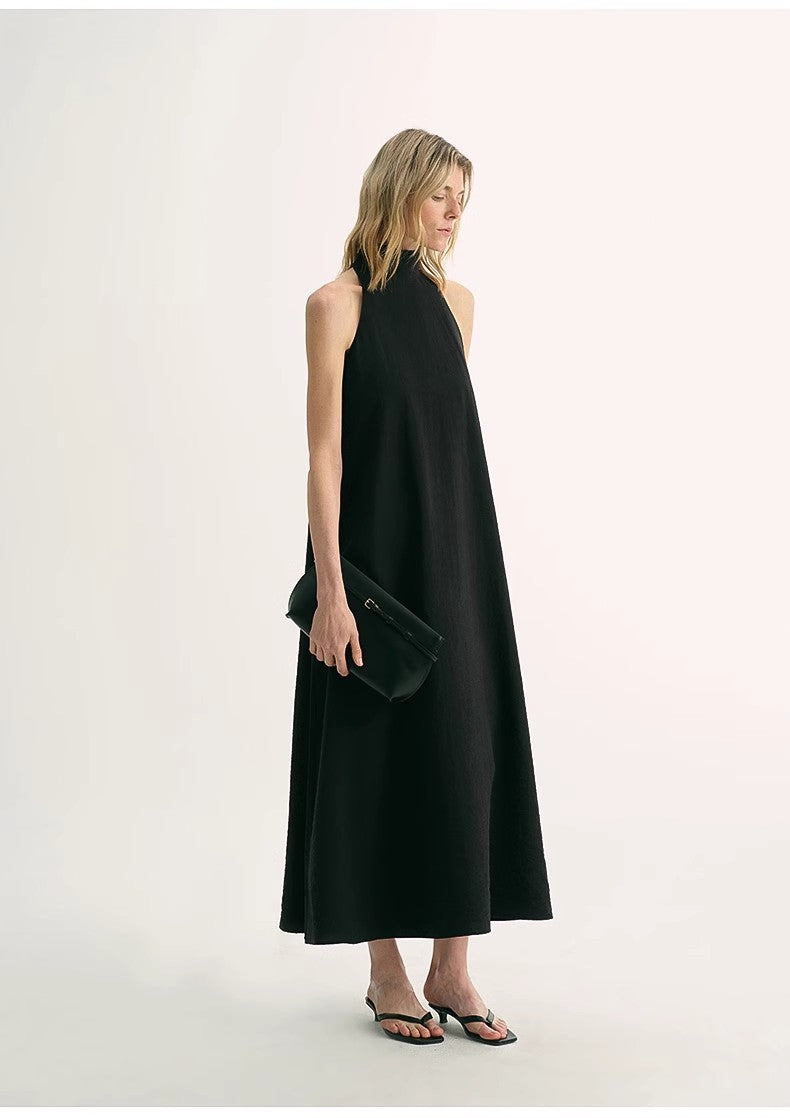 Luxury Mulberry Silk Wrinkle-Resistant Small High Collar A-Line Sleeveless Vest