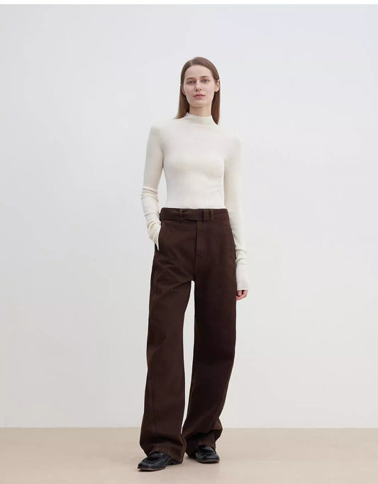 "Shadow Dance" Washed Jeans Women's Design Slim Scimitar Pants