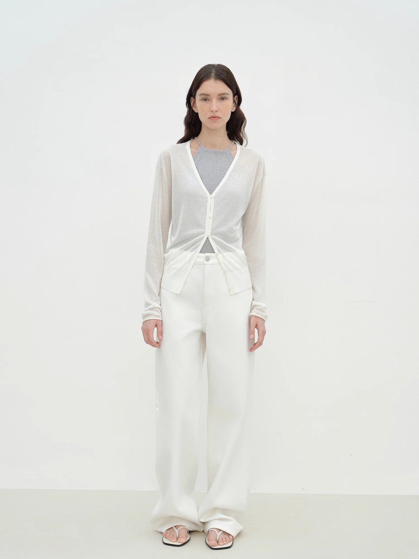 "Daylight" Sunscreen V-Neck Knitted Cardigan