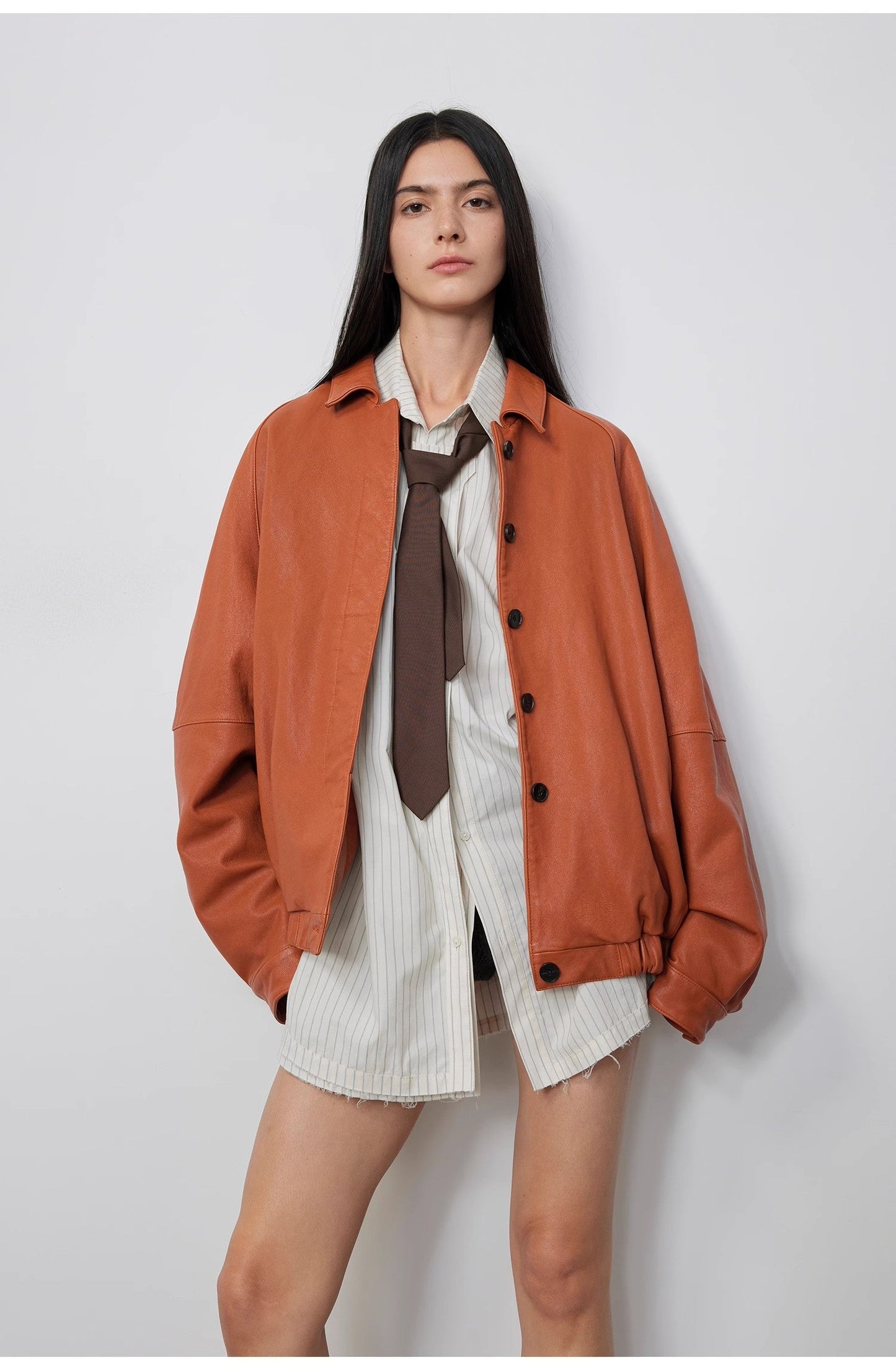 Heavy Wash Waxed Sheepskin Jacket Genuine Leather Outerwear "Sydney Reincarnation"