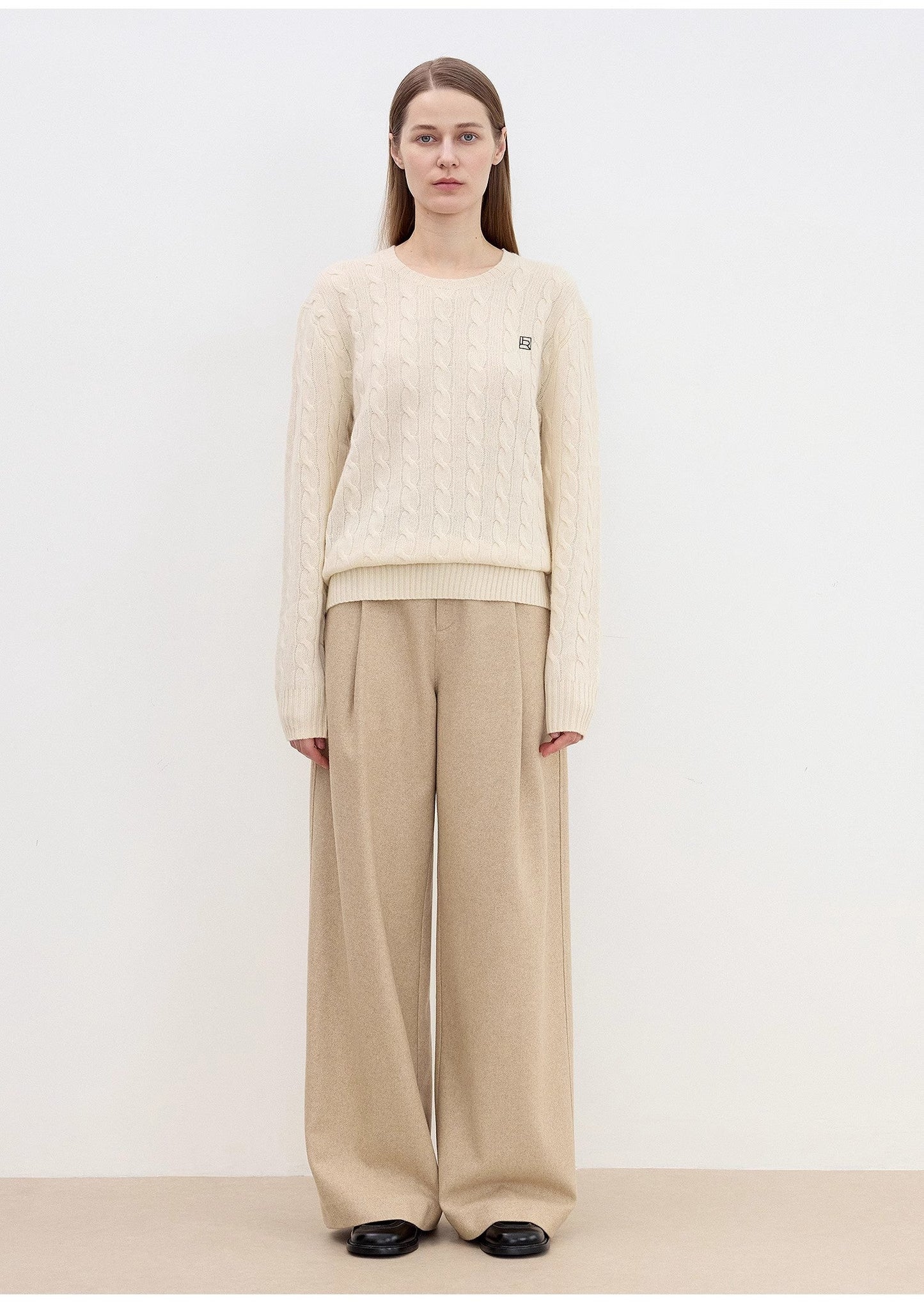 "Leisure Moments" Classic Low-Waisted Loose Casual Straight Pants Exquisite Fashion Sense Casual Pants for Women