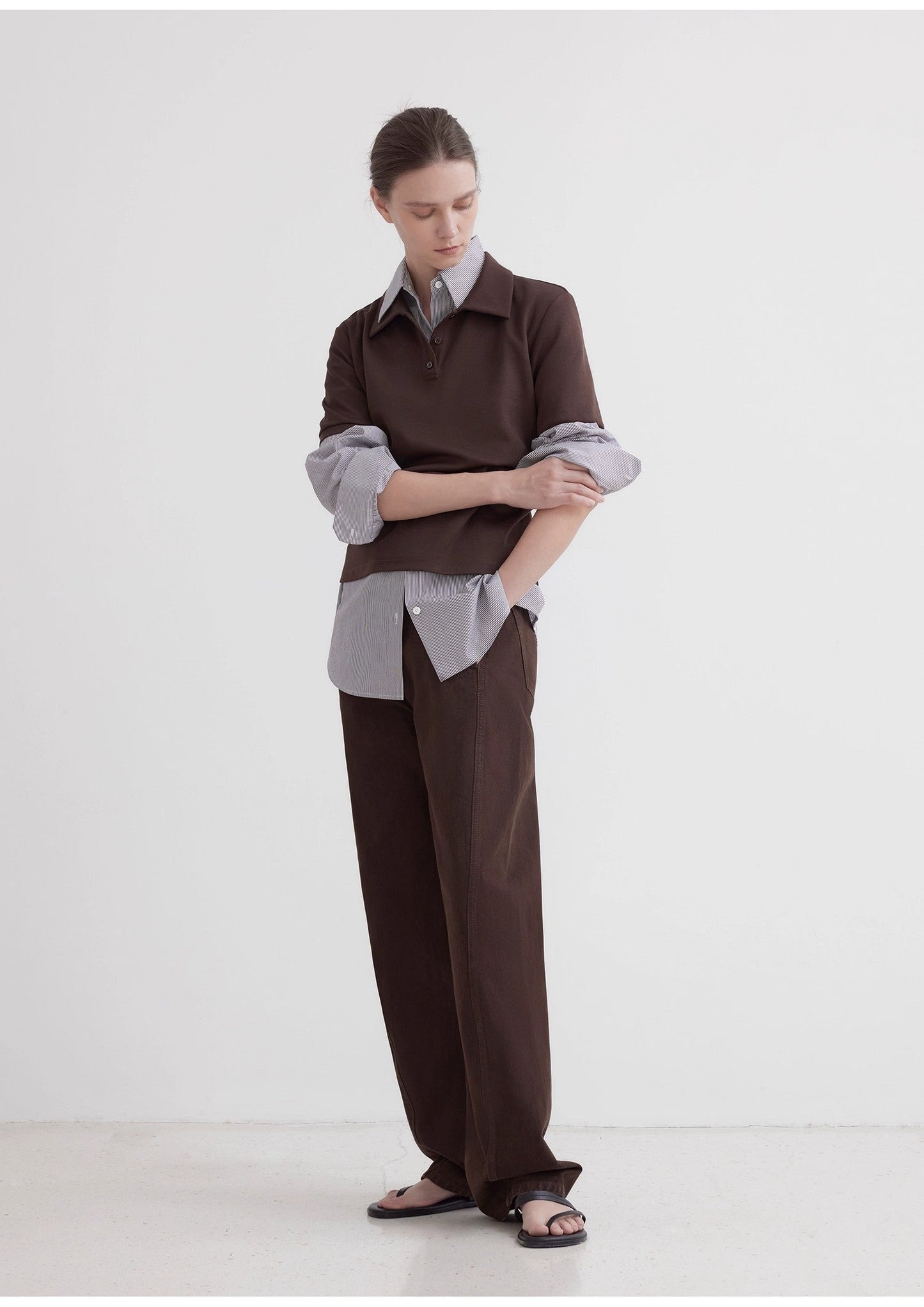 Plaid Shirt Commuting Inner Top High-End Long-Sleeved "Independence Song"