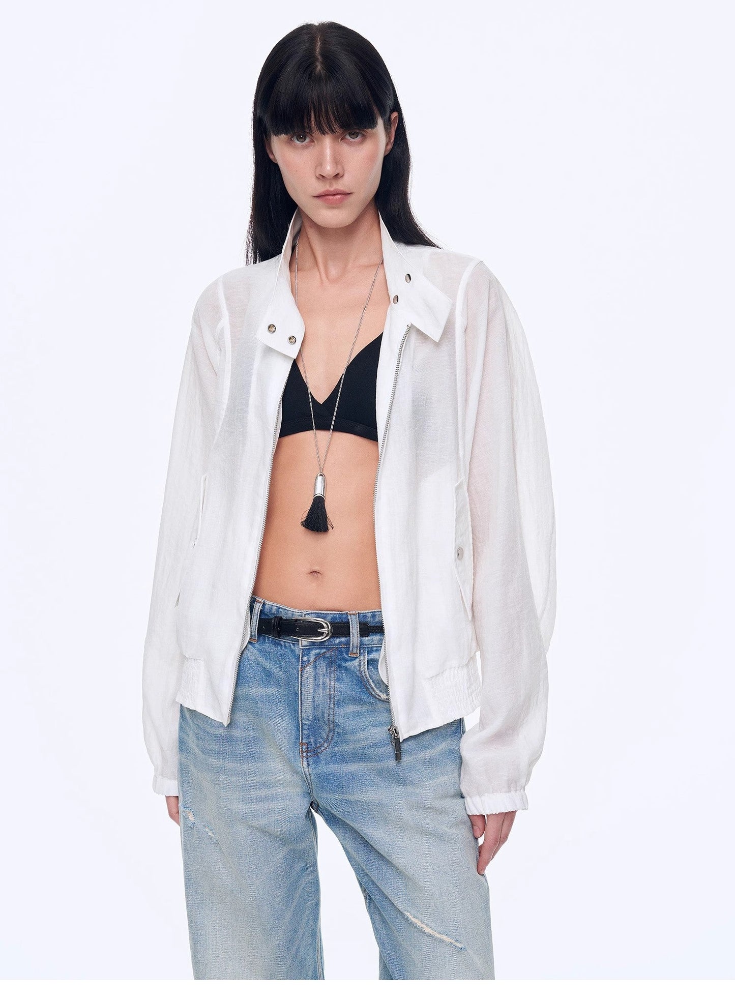 Lightweight Outdoor Half-Stand Collar Raglan Sleeve Jacket