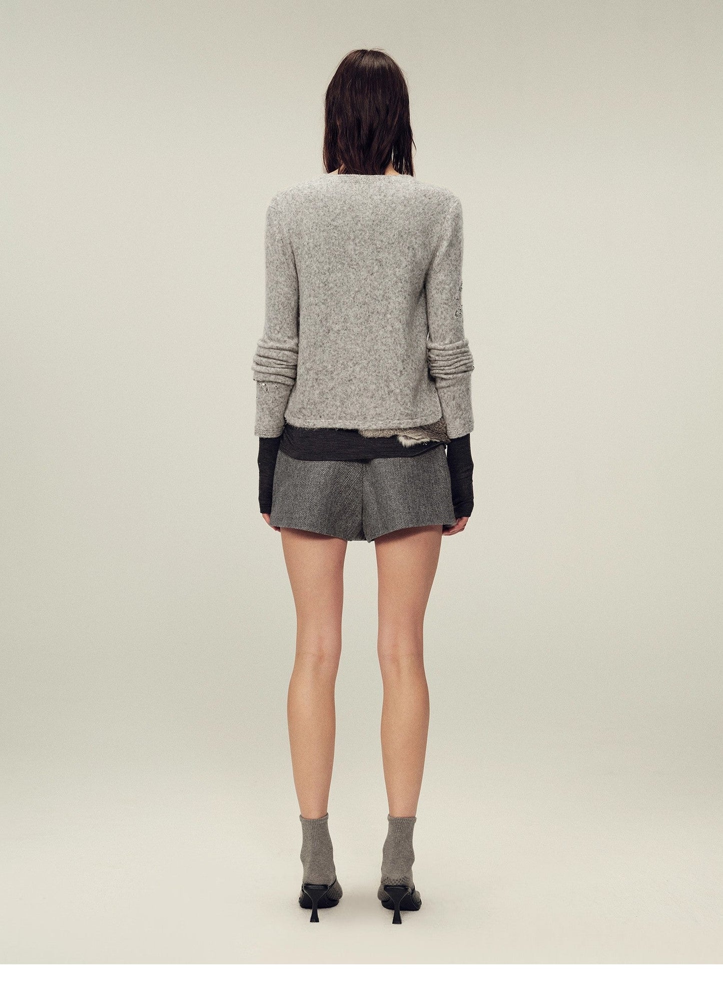 Original Heavy Paisley Embroidery Alpaca Blend Knitted Cardigan for Women "Spring Love Poem"