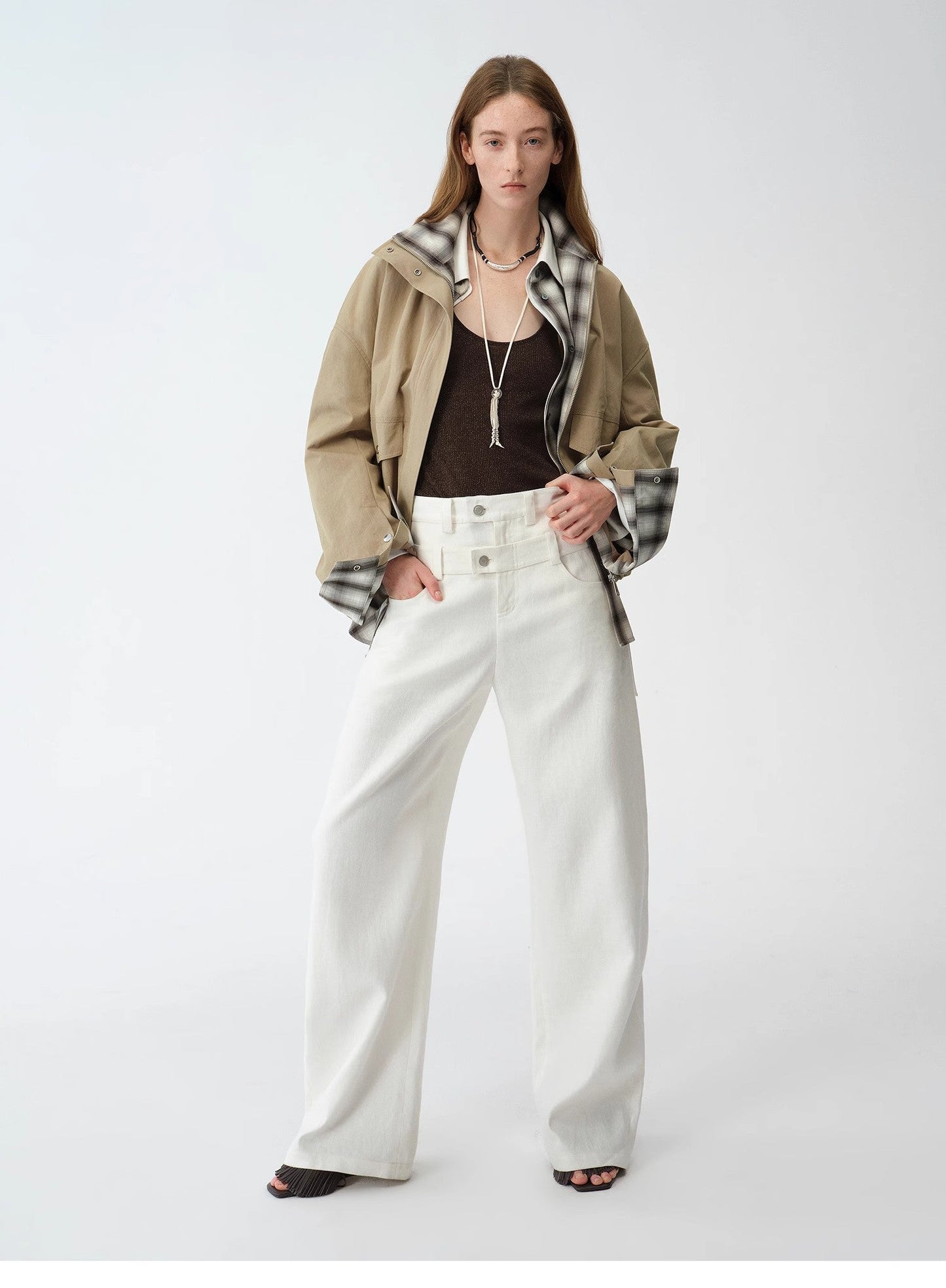 Old Money Style Linen Cut Scimitar Pants"Weiss Love Letter"
