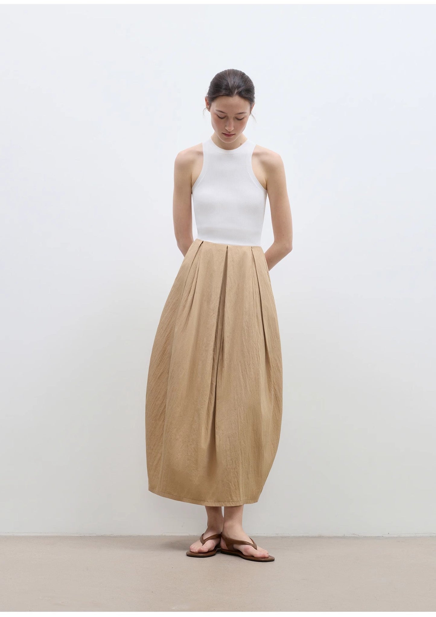"Peninsula Art" Styling Flower Bud Skirt High Waist Skirt for Women