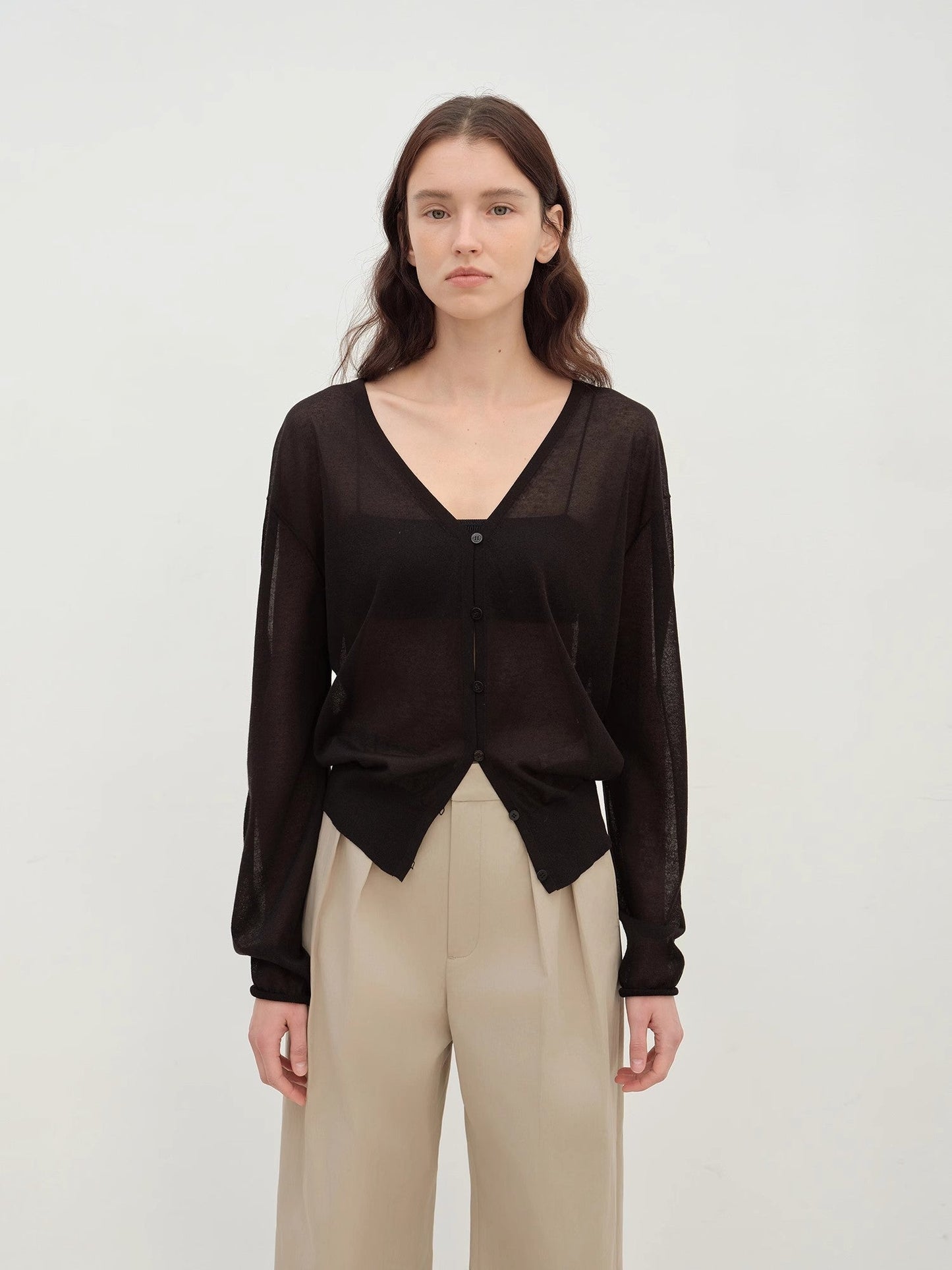 "Daylight" Sunscreen V-Neck Knitted Cardigan