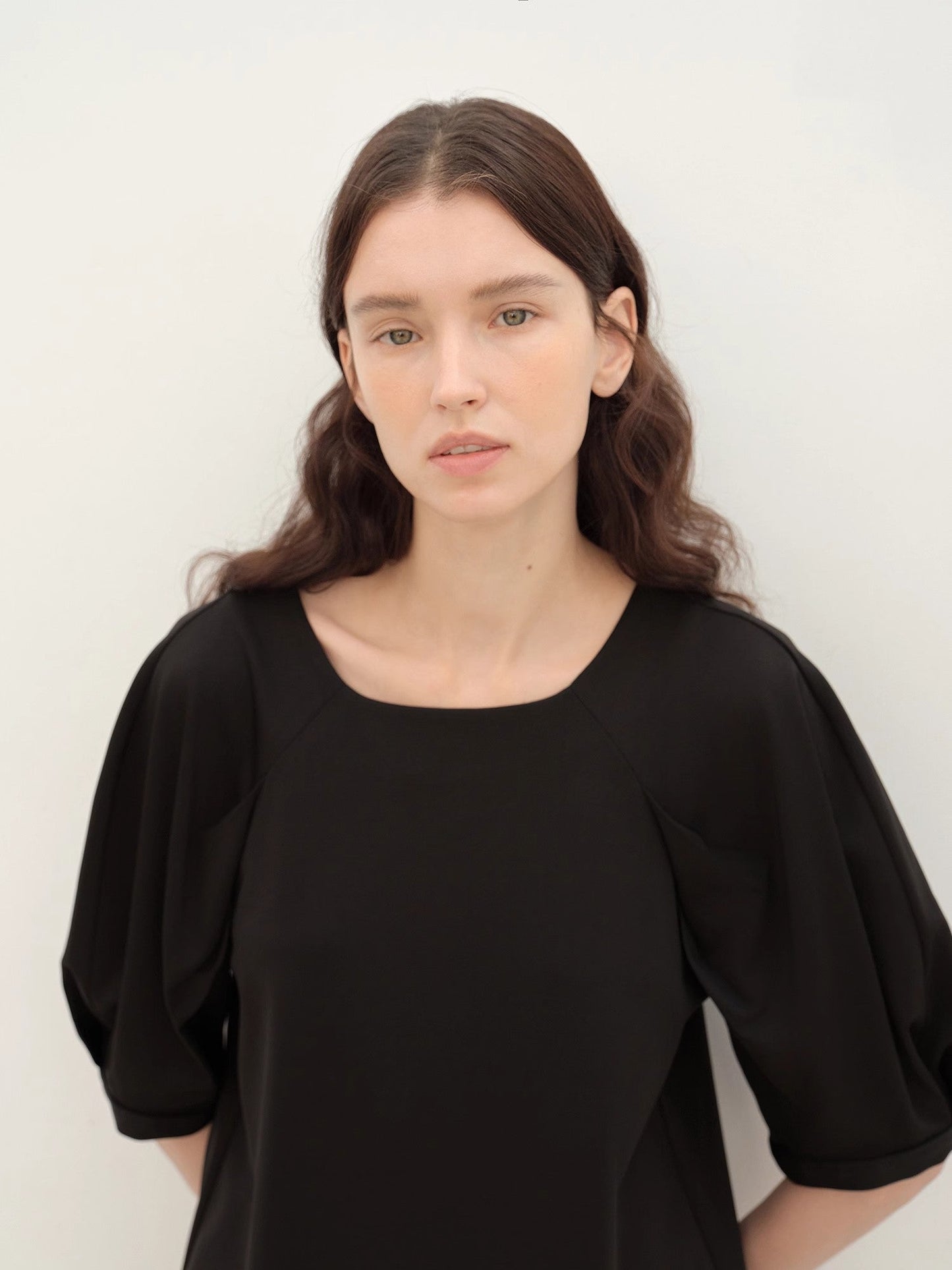 Puff Sleeve Straight Short Sleeve