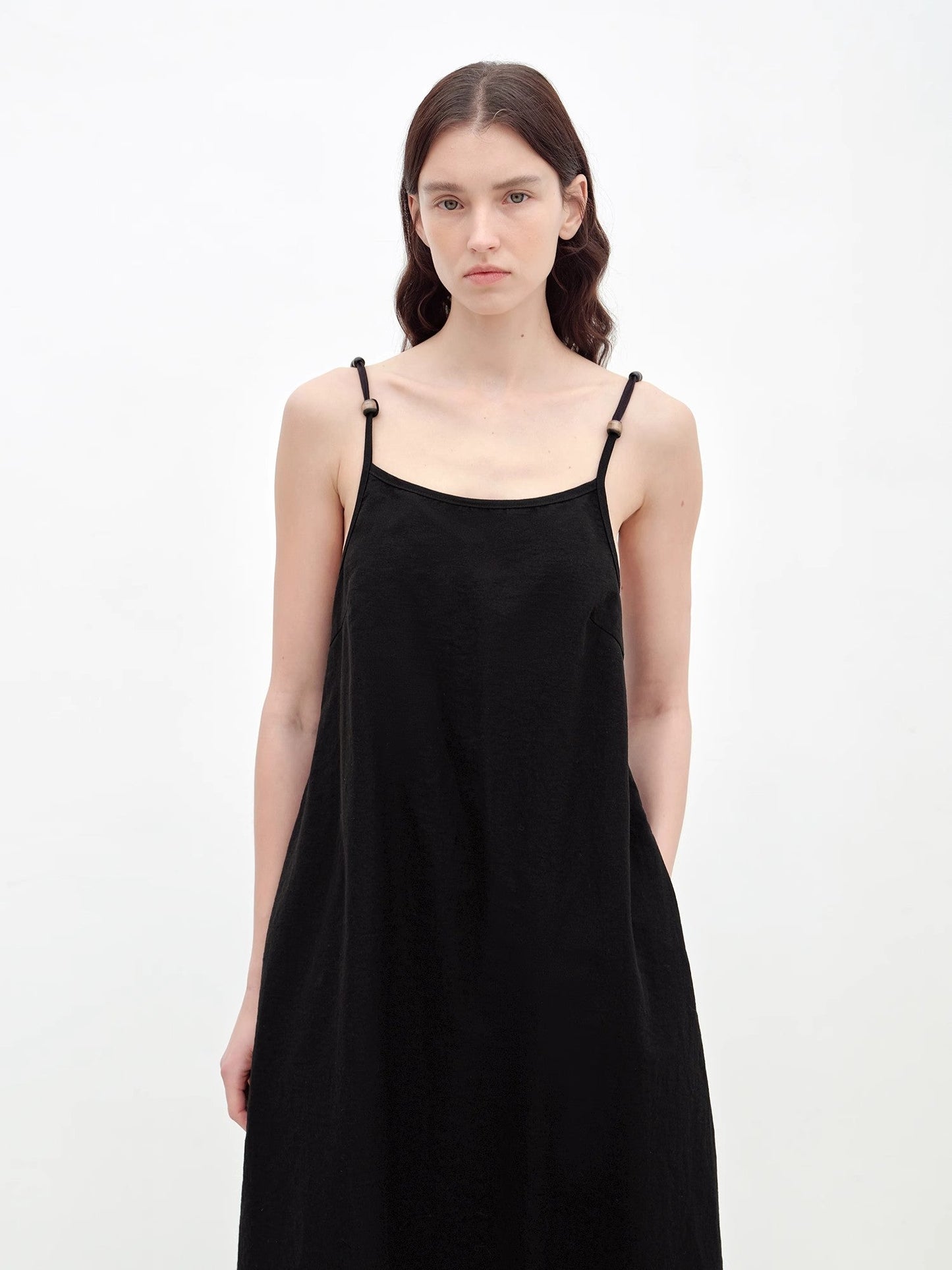 "Island Walk" Cotton Beaded Sling Dress