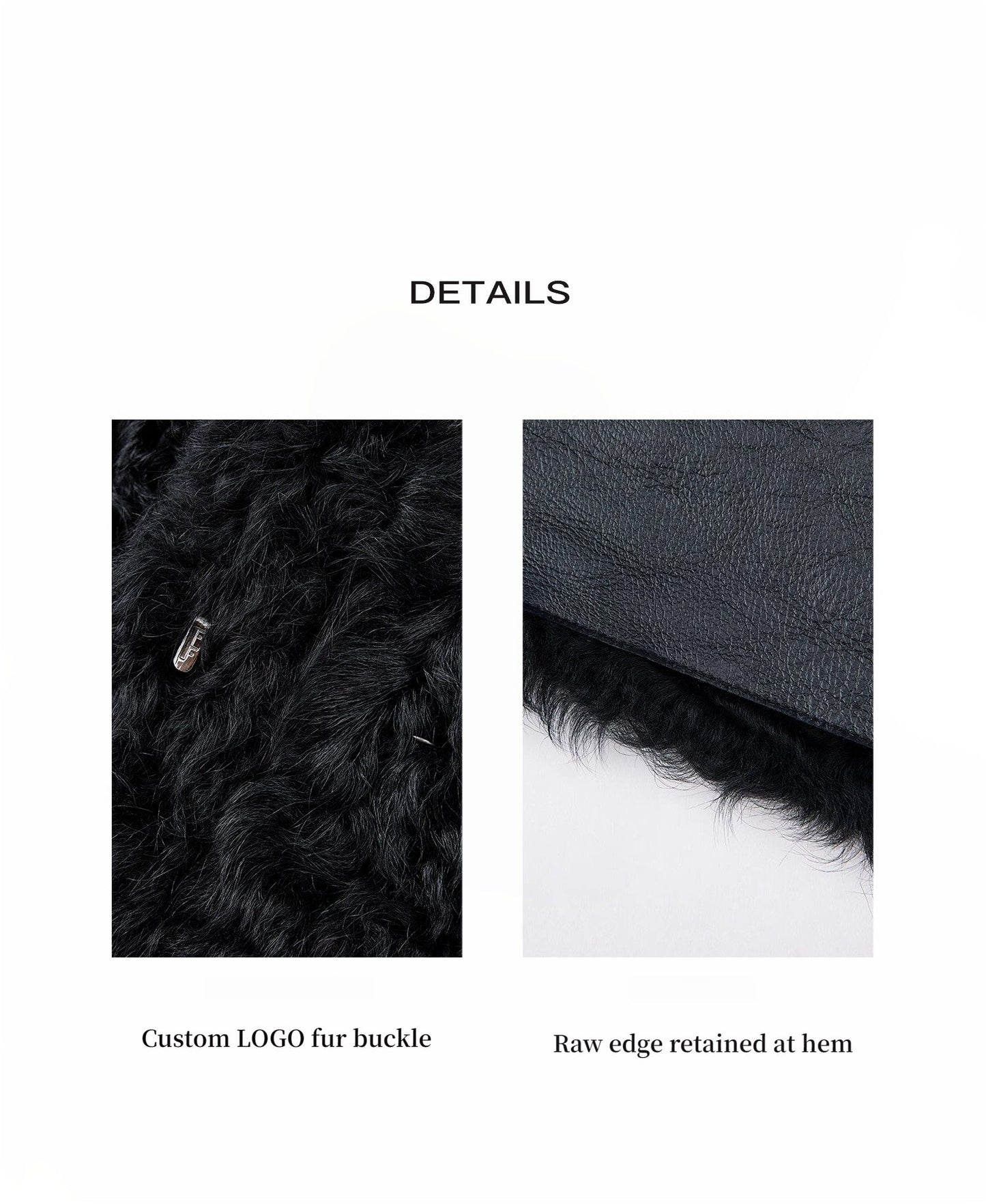 Fireladyfur Women's Black Sheepskin Jacket With Tuscan Fur"My Little Curly"