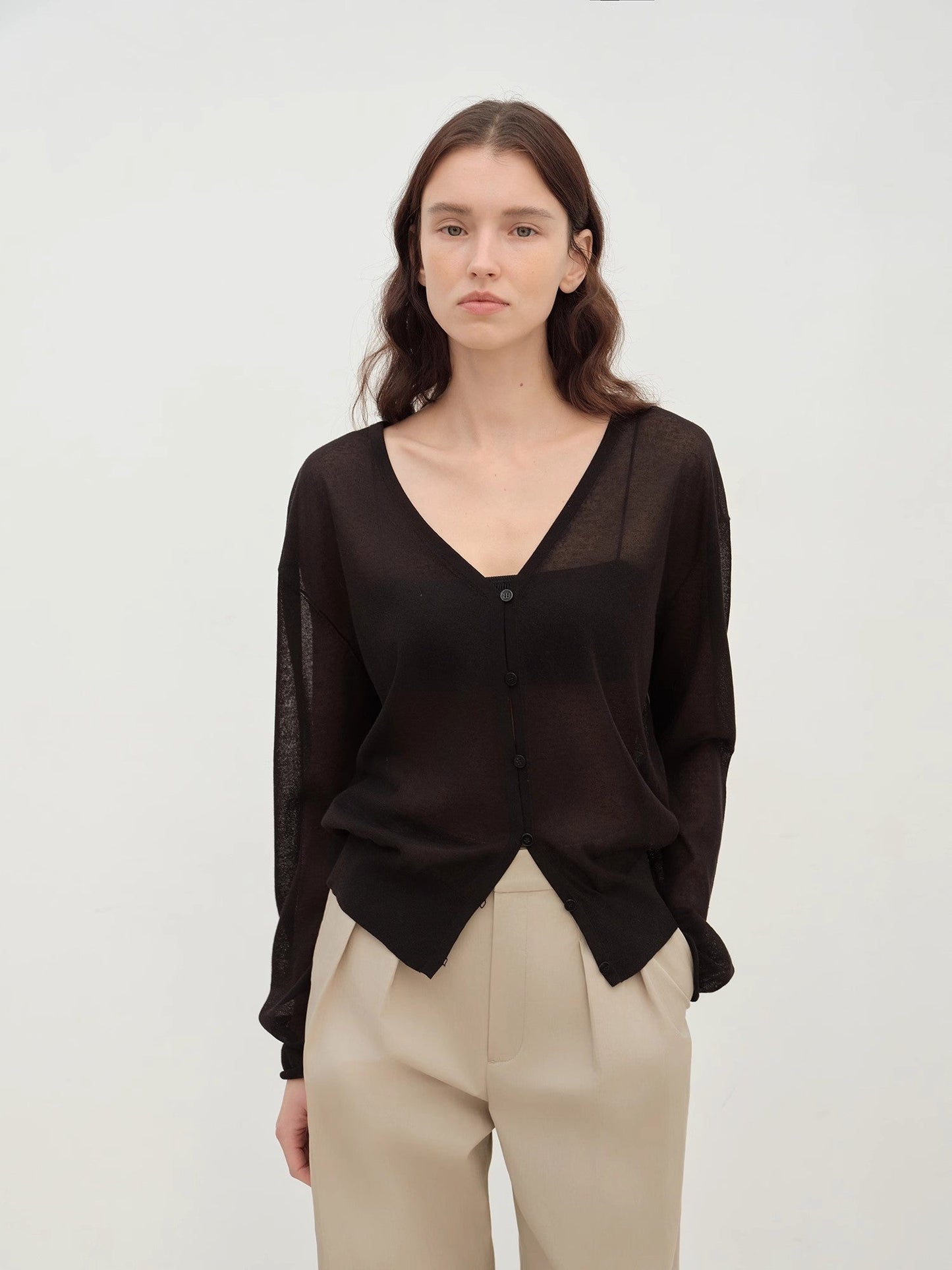 "Daylight" Sunscreen V-Neck Knitted Cardigan