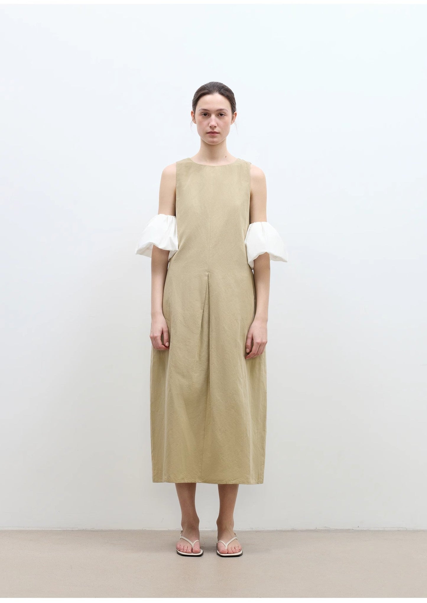 Three-Dimensional Hourglass Sleeveless Round Neck Loose Slim Dress for Women